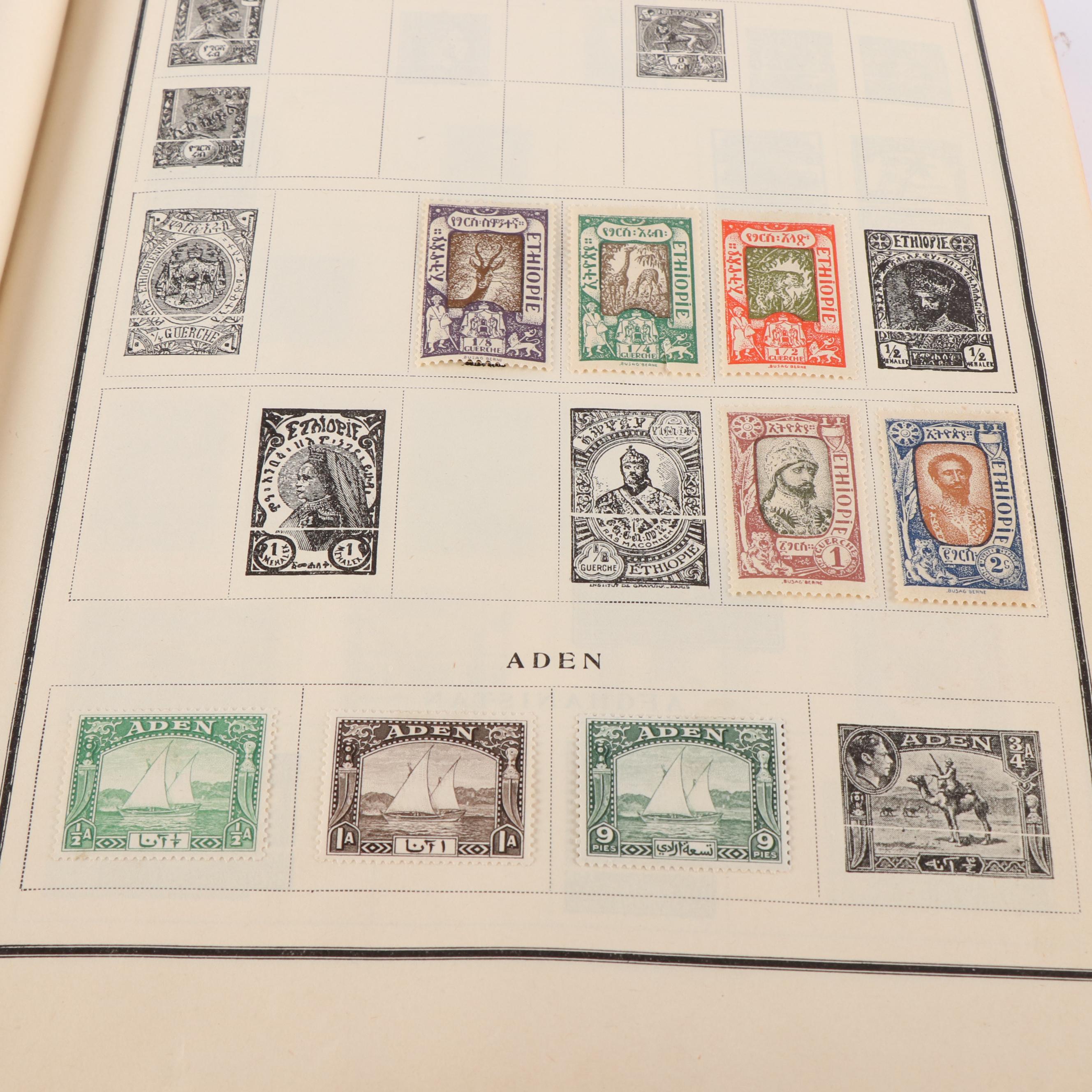 Two Vintage "Modern Postage Stamp Albums"