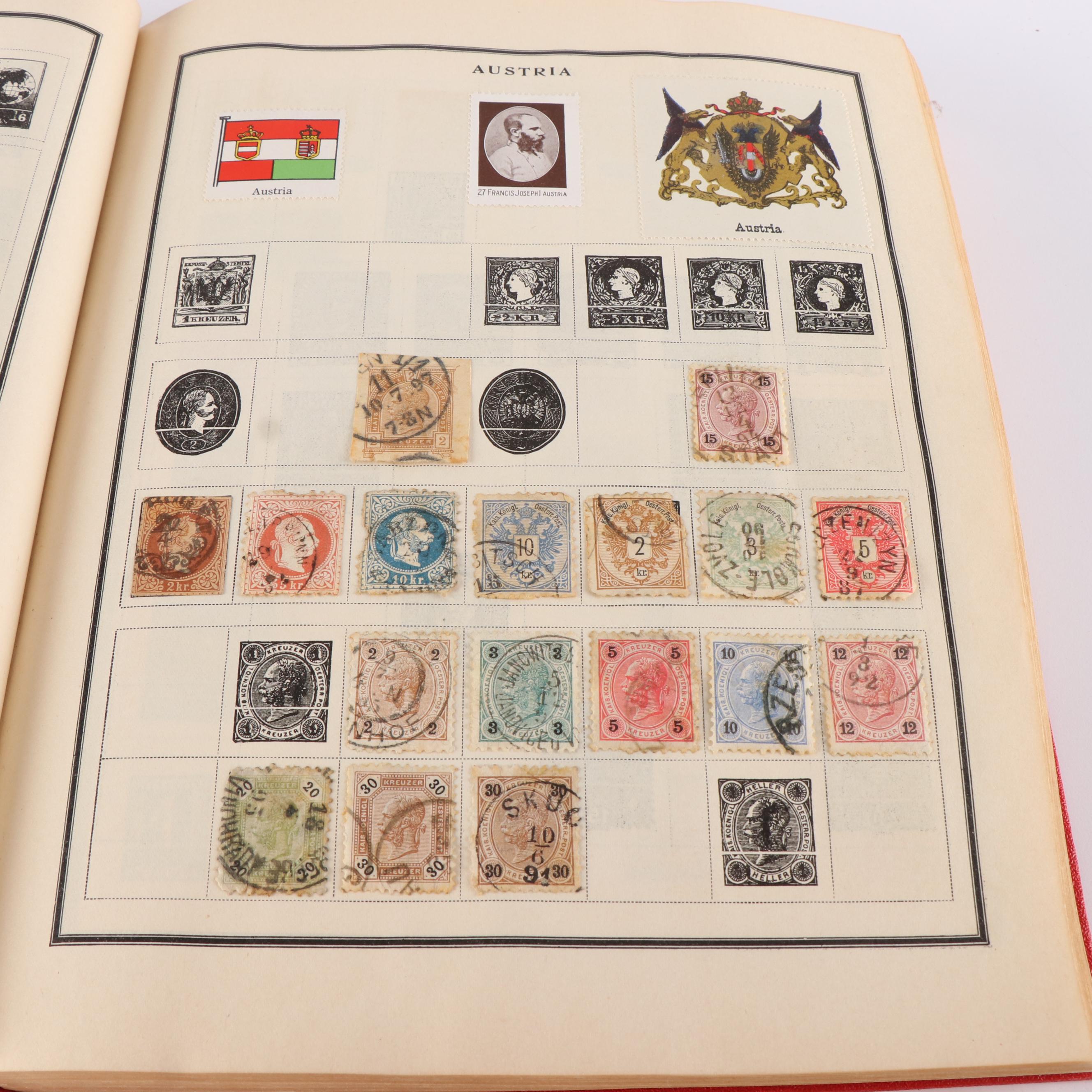 Two Vintage "Modern Postage Stamp Albums"