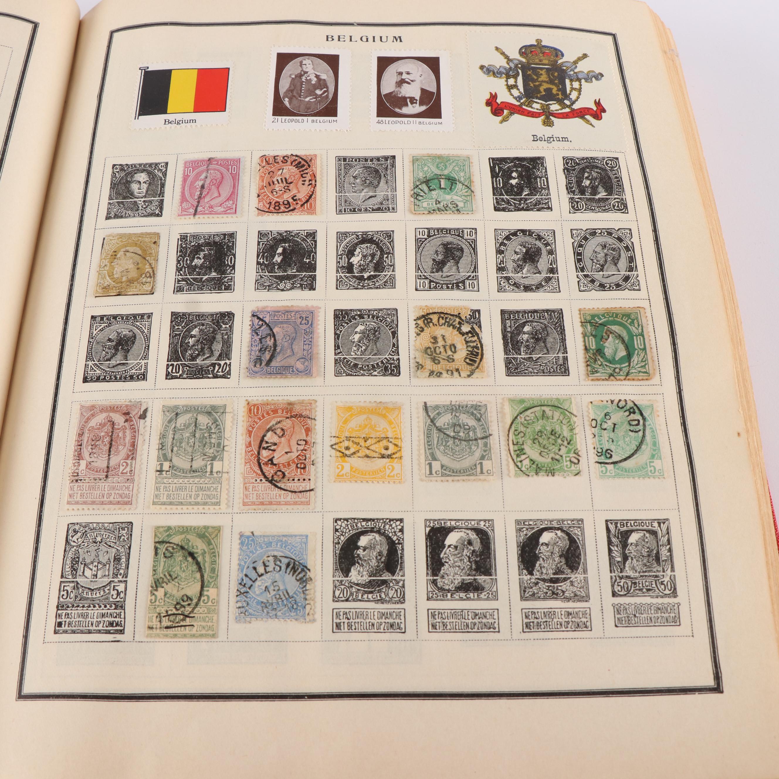 Two Vintage "Modern Postage Stamp Albums"