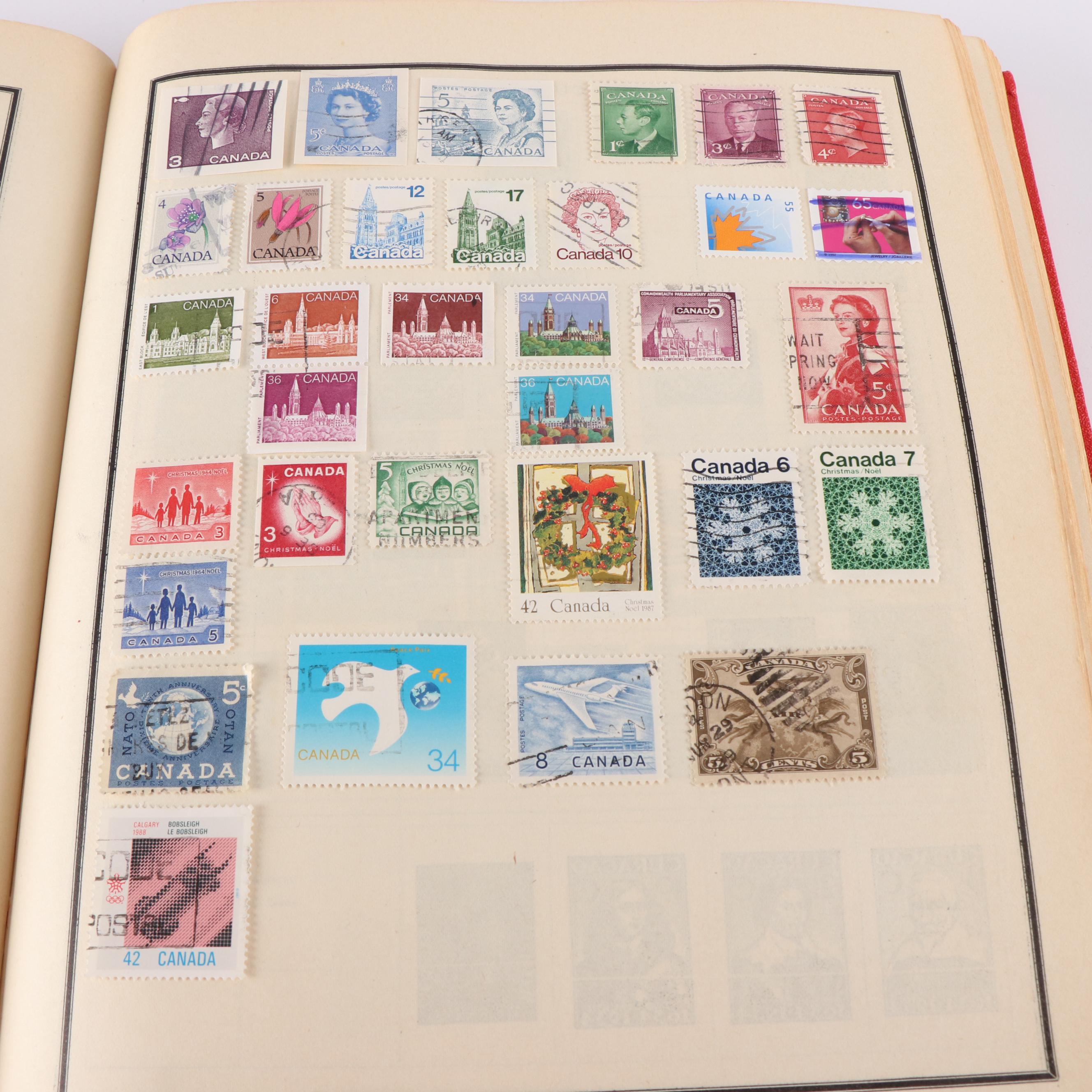 Two Vintage "Modern Postage Stamp Albums"