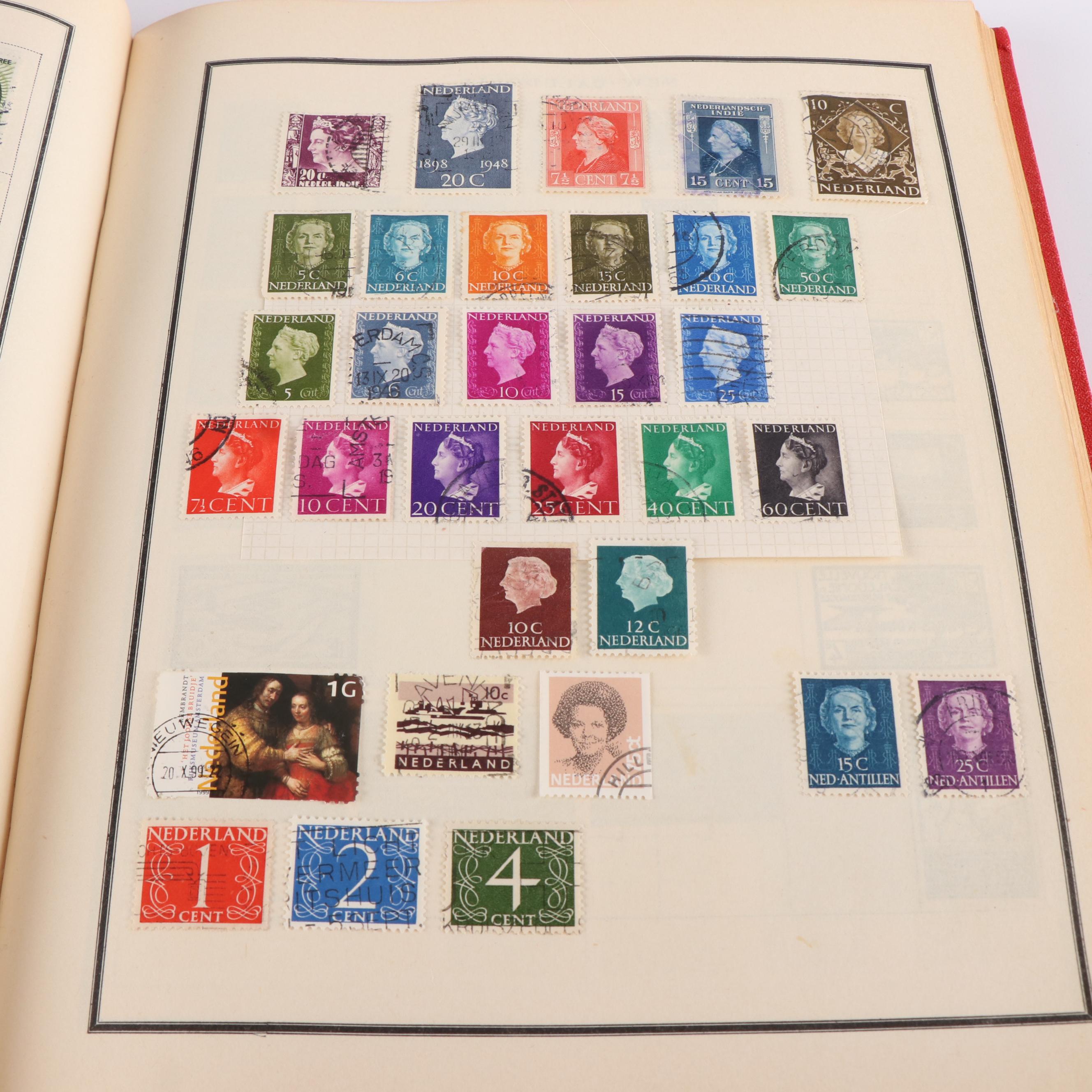 Two Vintage "Modern Postage Stamp Albums"