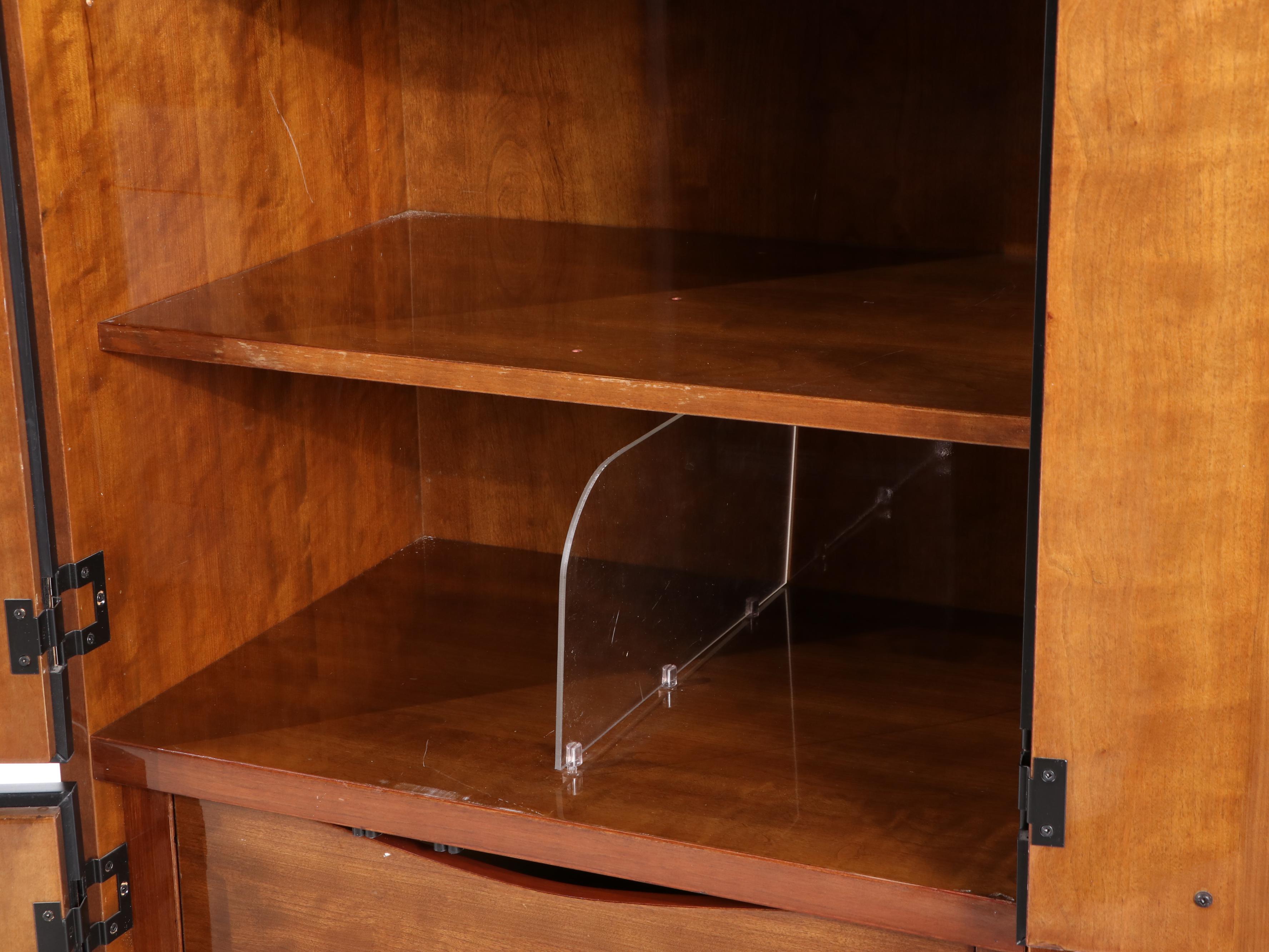 Henredon "Circa 1990" Cherrywood and Ebonized Wardrobe, Late 20th Century