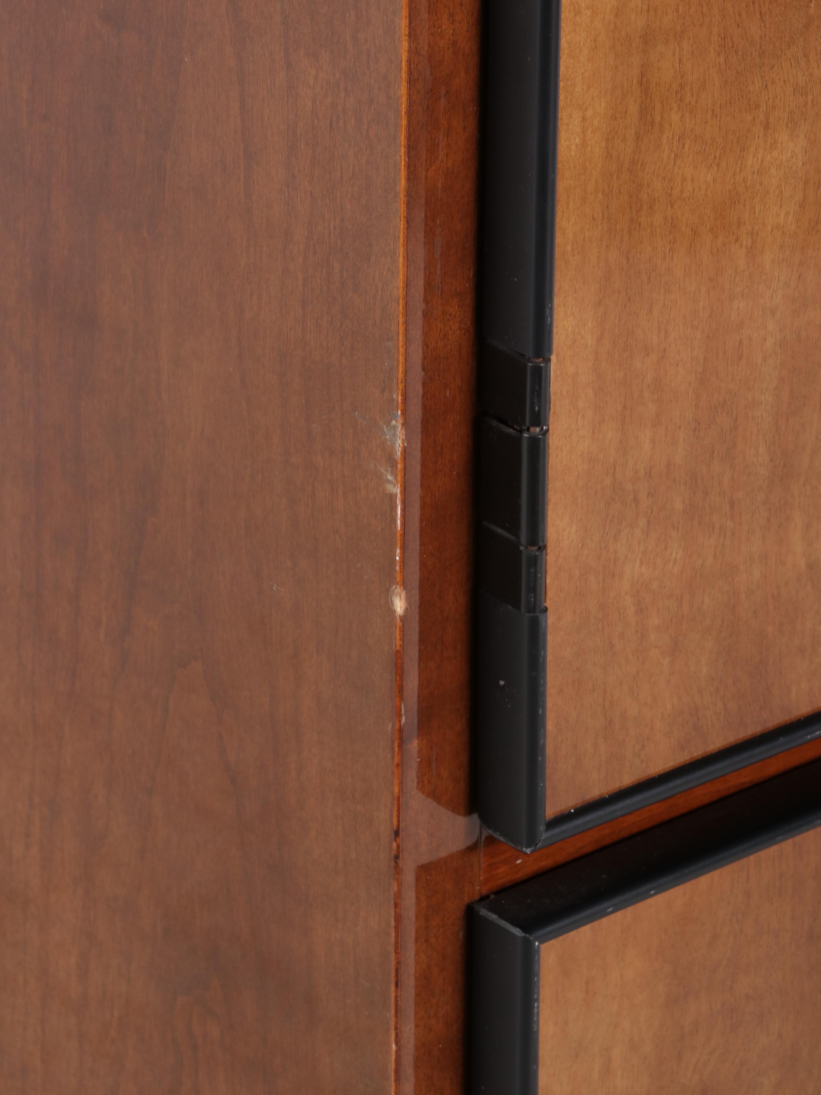 Henredon "Circa 1990" Cherrywood and Ebonized Wardrobe, Late 20th Century