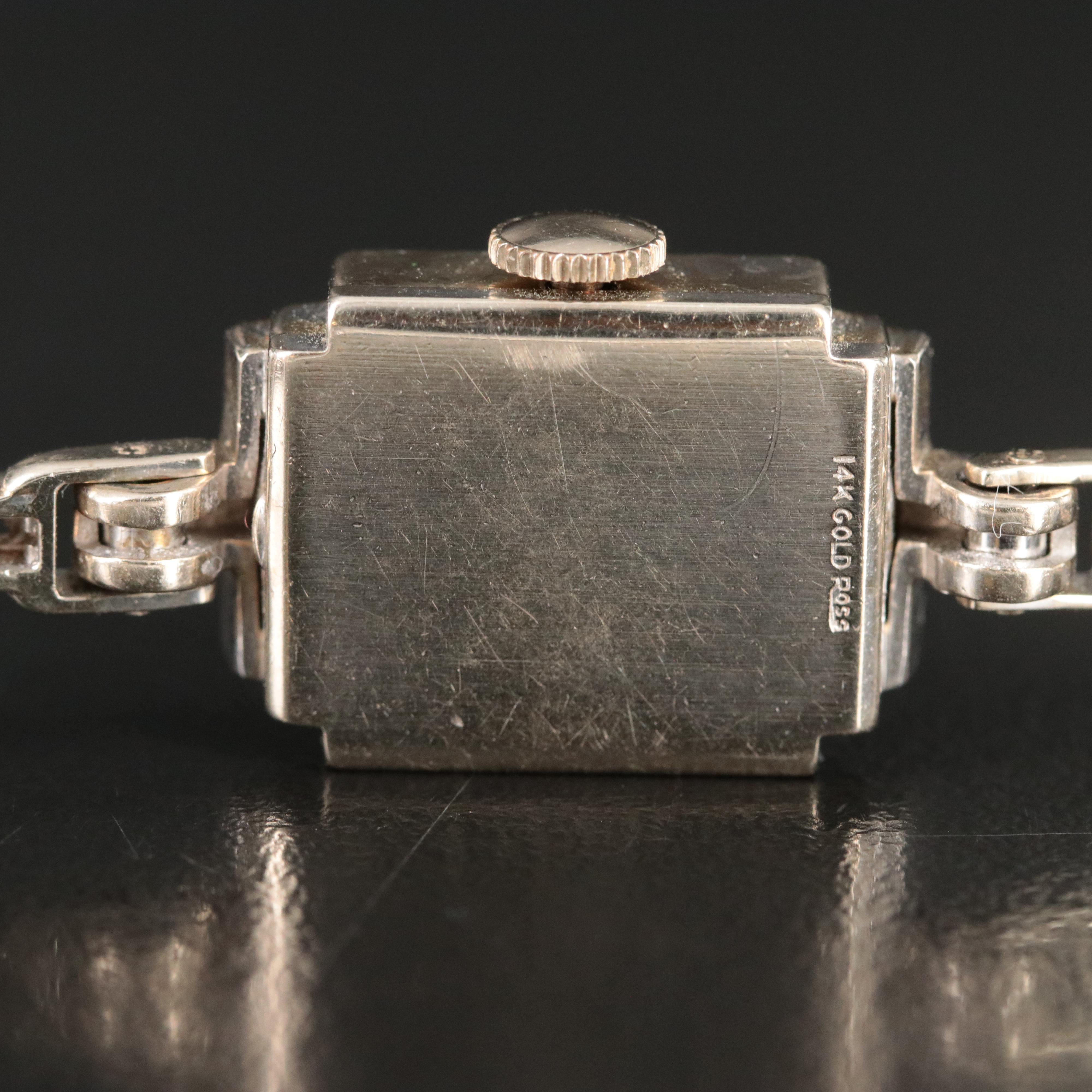 Vintage Omega 14K and Diamond Watch