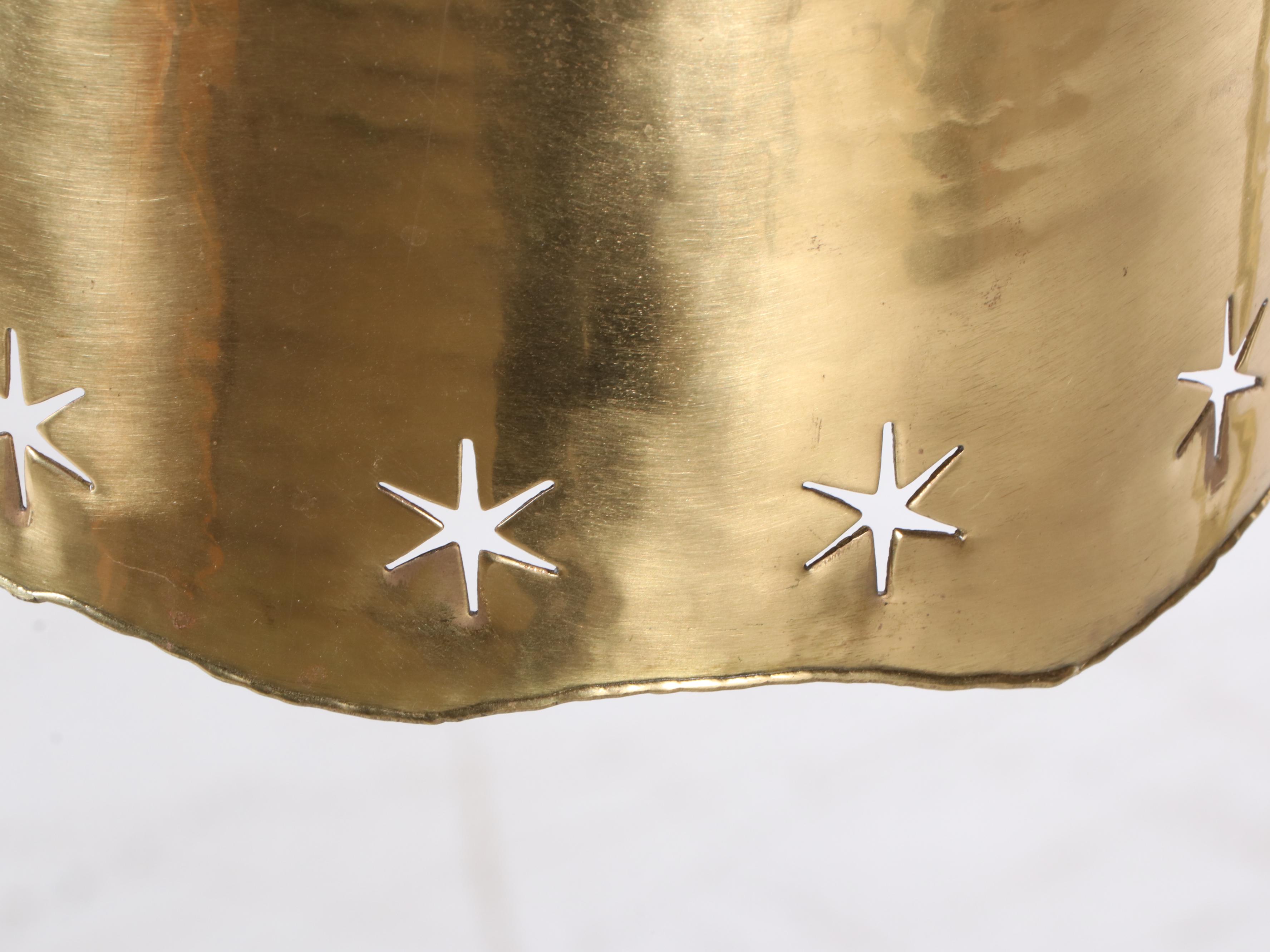 Anthropologie "Archway" Type Hammered Brass Gooseneck Floor Lamp, 21st Century