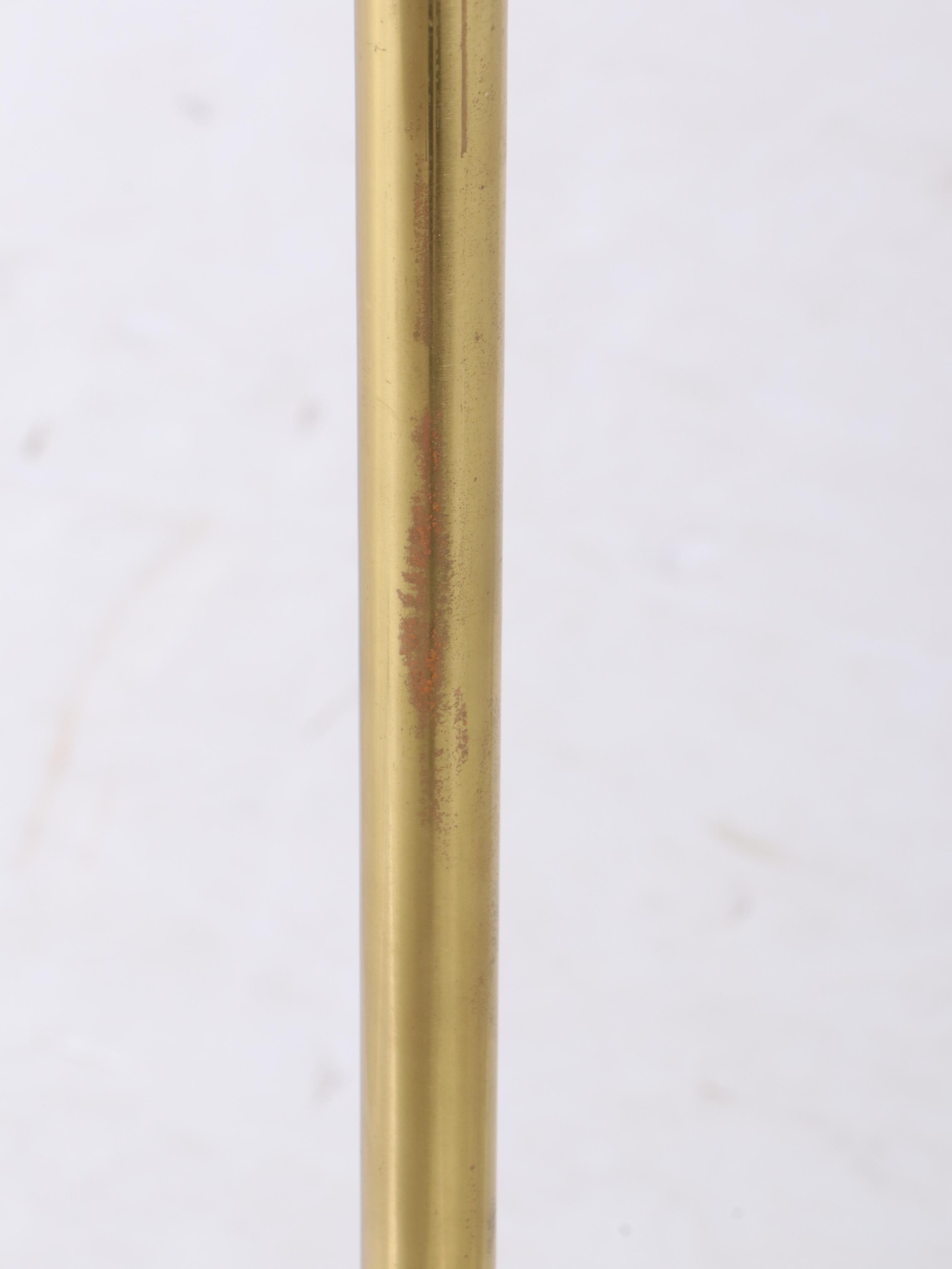 Anthropologie "Archway" Type Hammered Brass Gooseneck Floor Lamp, 21st Century