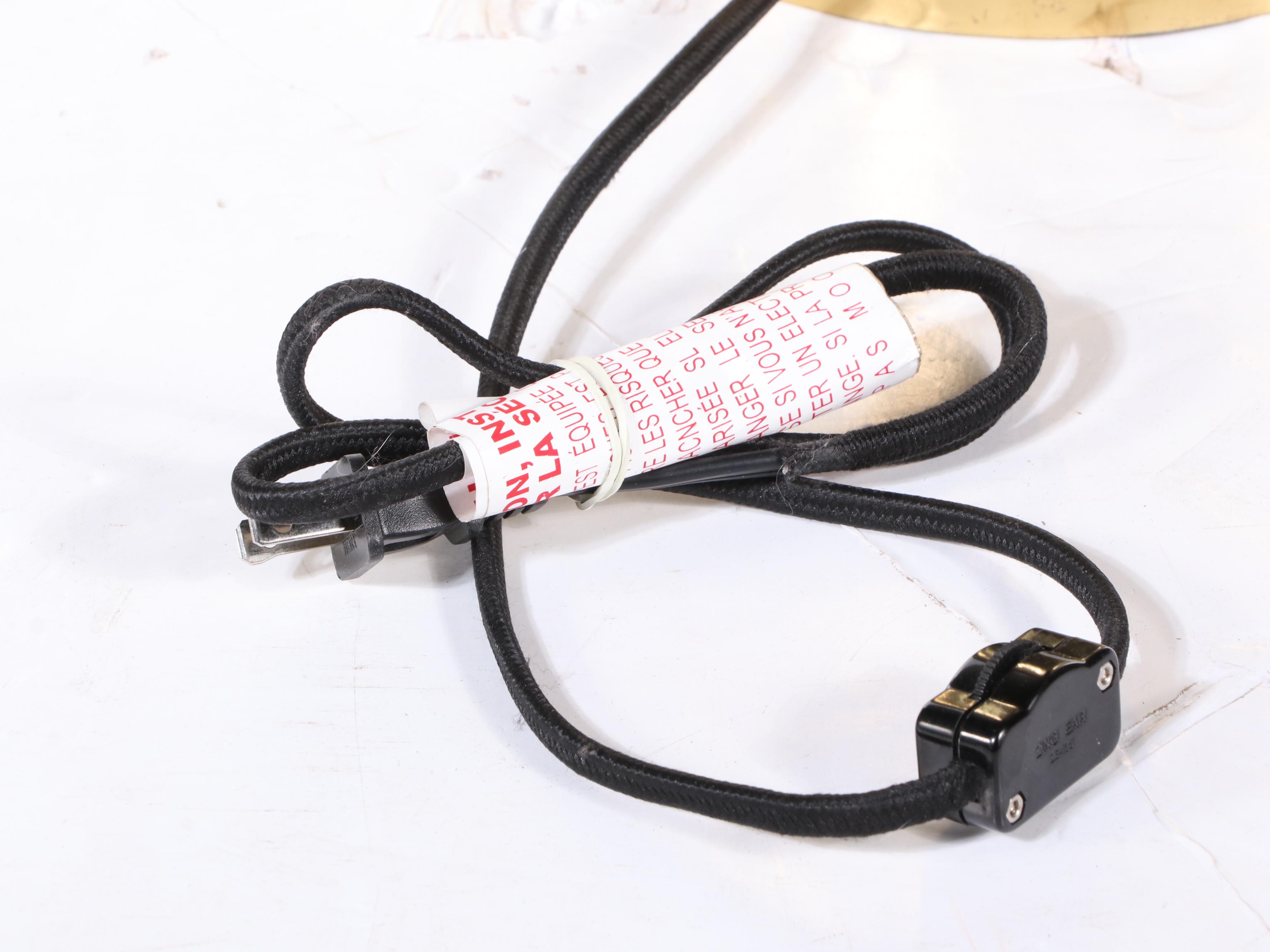 Anthropologie "Archway" Type Hammered Brass Gooseneck Floor Lamp, 21st Century