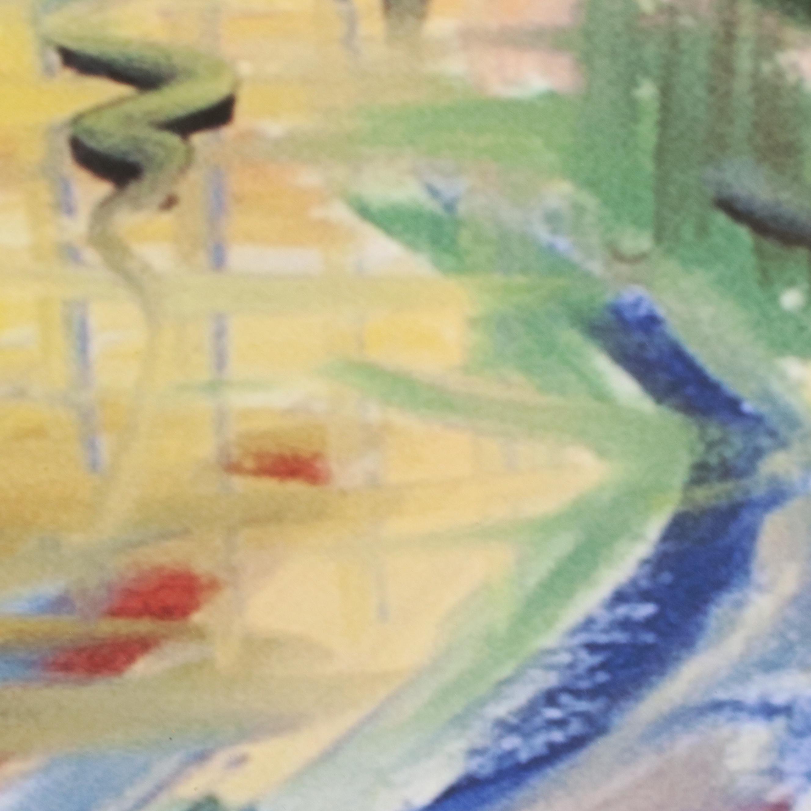 Giclée River Landscape with Bridge After Beverly Erschell