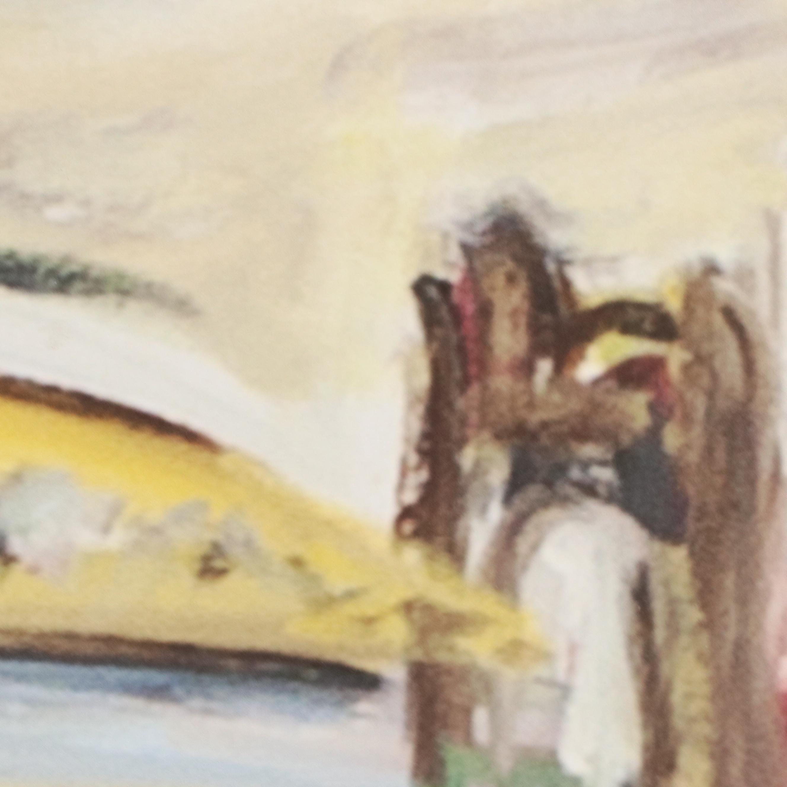 Giclée River Landscape with Bridge After Beverly Erschell