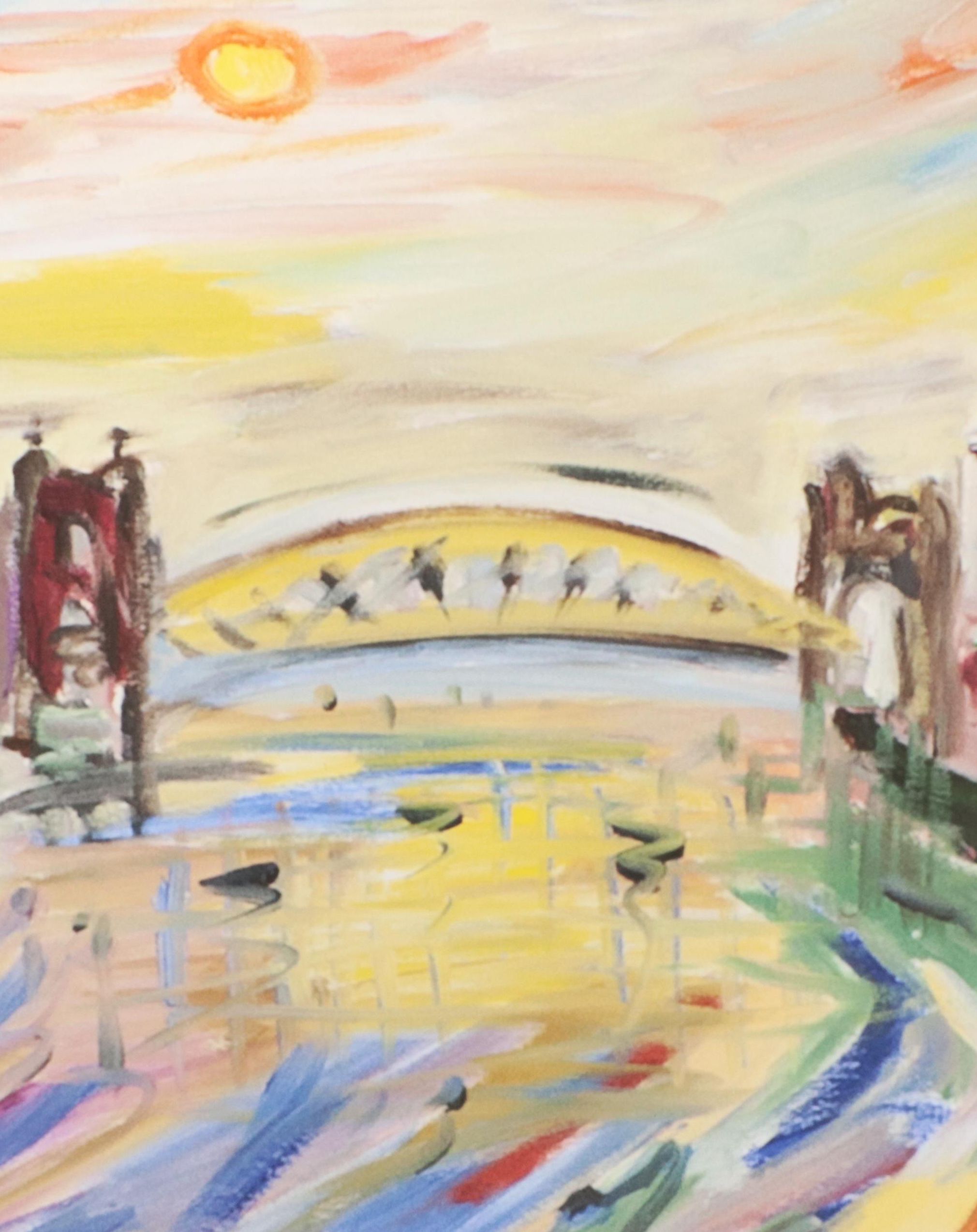 Giclée River Landscape with Bridge After Beverly Erschell