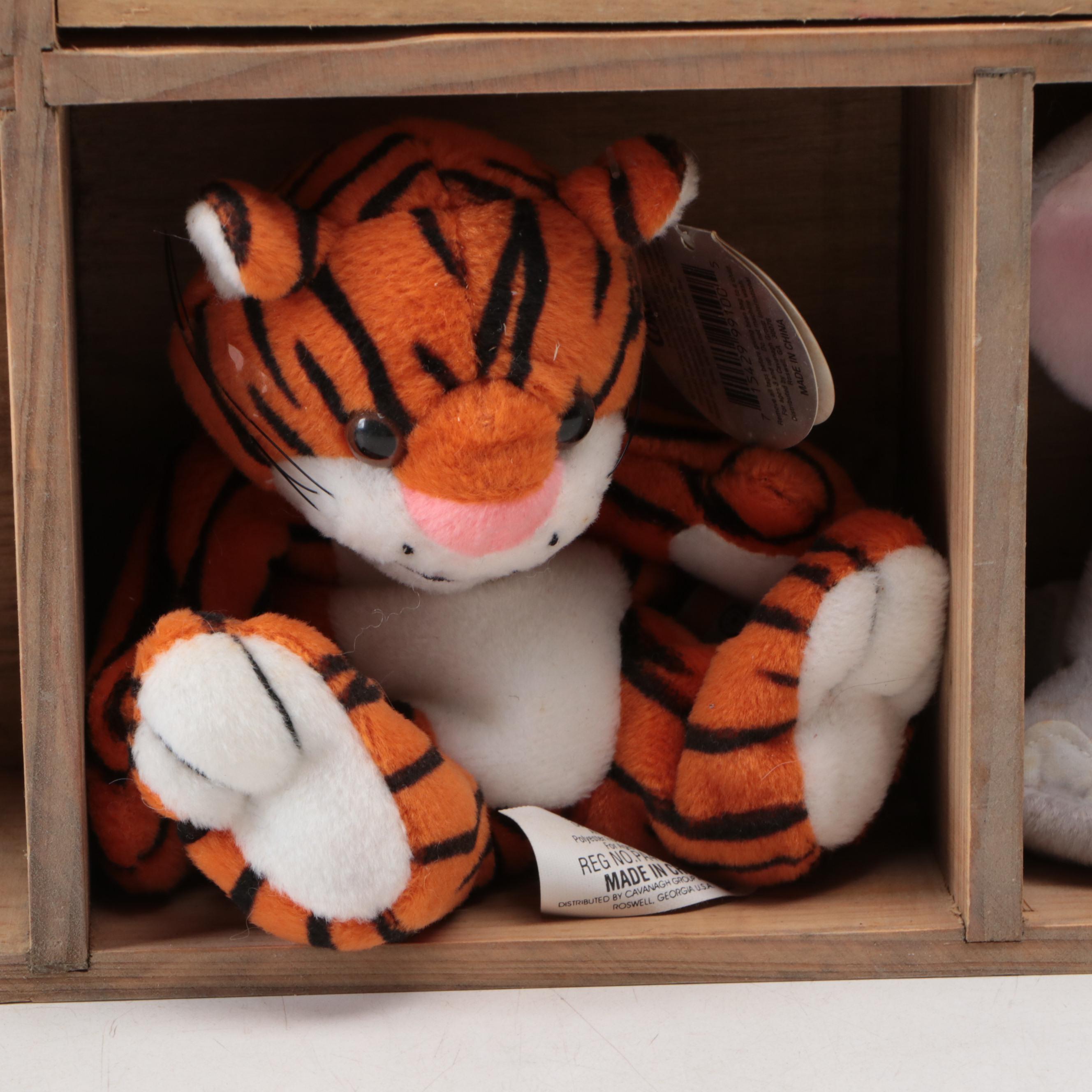 Coca-Cola Stuffed Bears and Other Plush and Beanbag Animals with Display Shelf