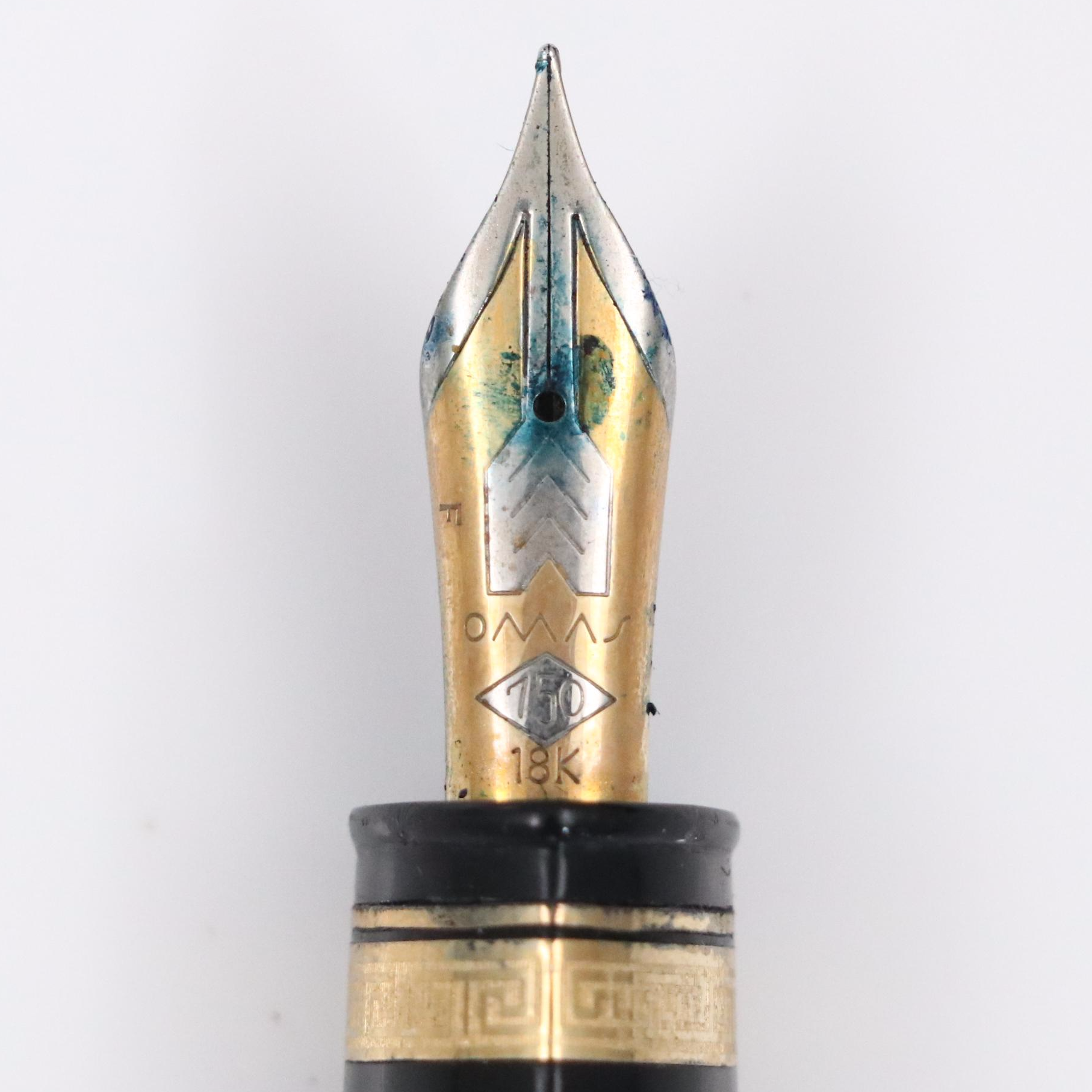 Omas "360 Oversize" Black Resin Triangular Fountain Pen, c. 1996