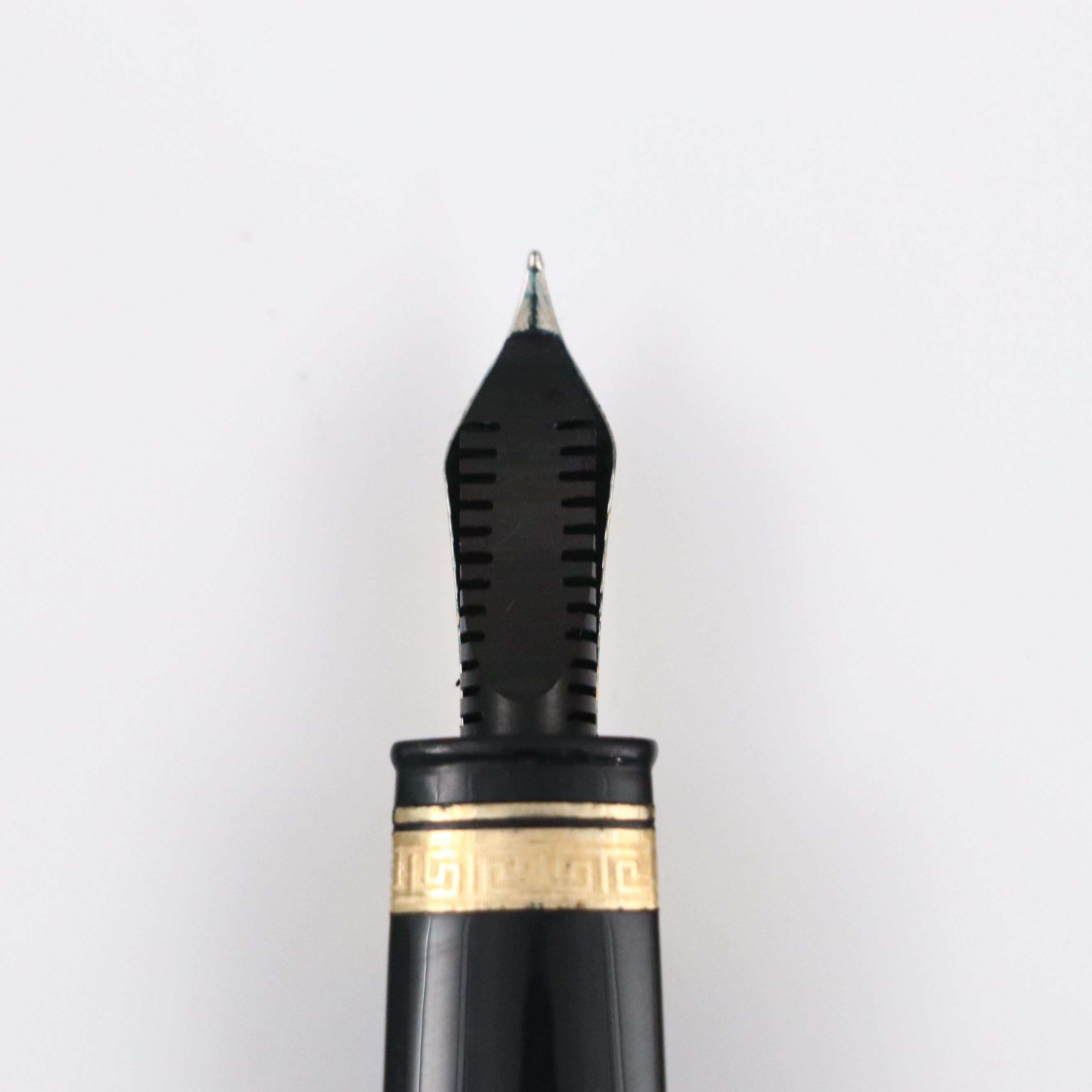 Omas "360 Oversize" Black Resin Triangular Fountain Pen, c. 1996