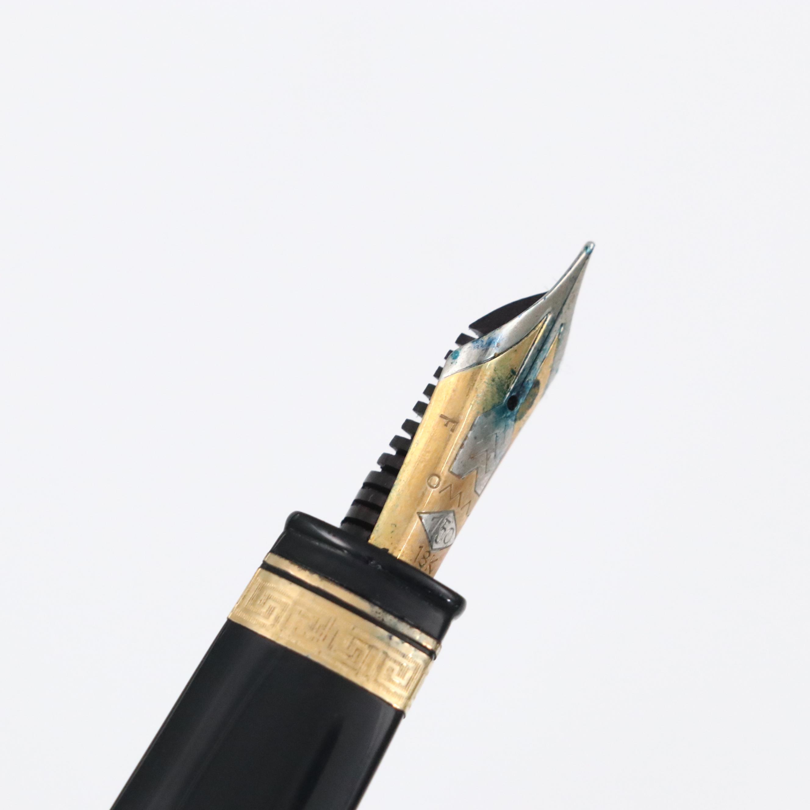 Omas "360 Oversize" Black Resin Triangular Fountain Pen, c. 1996