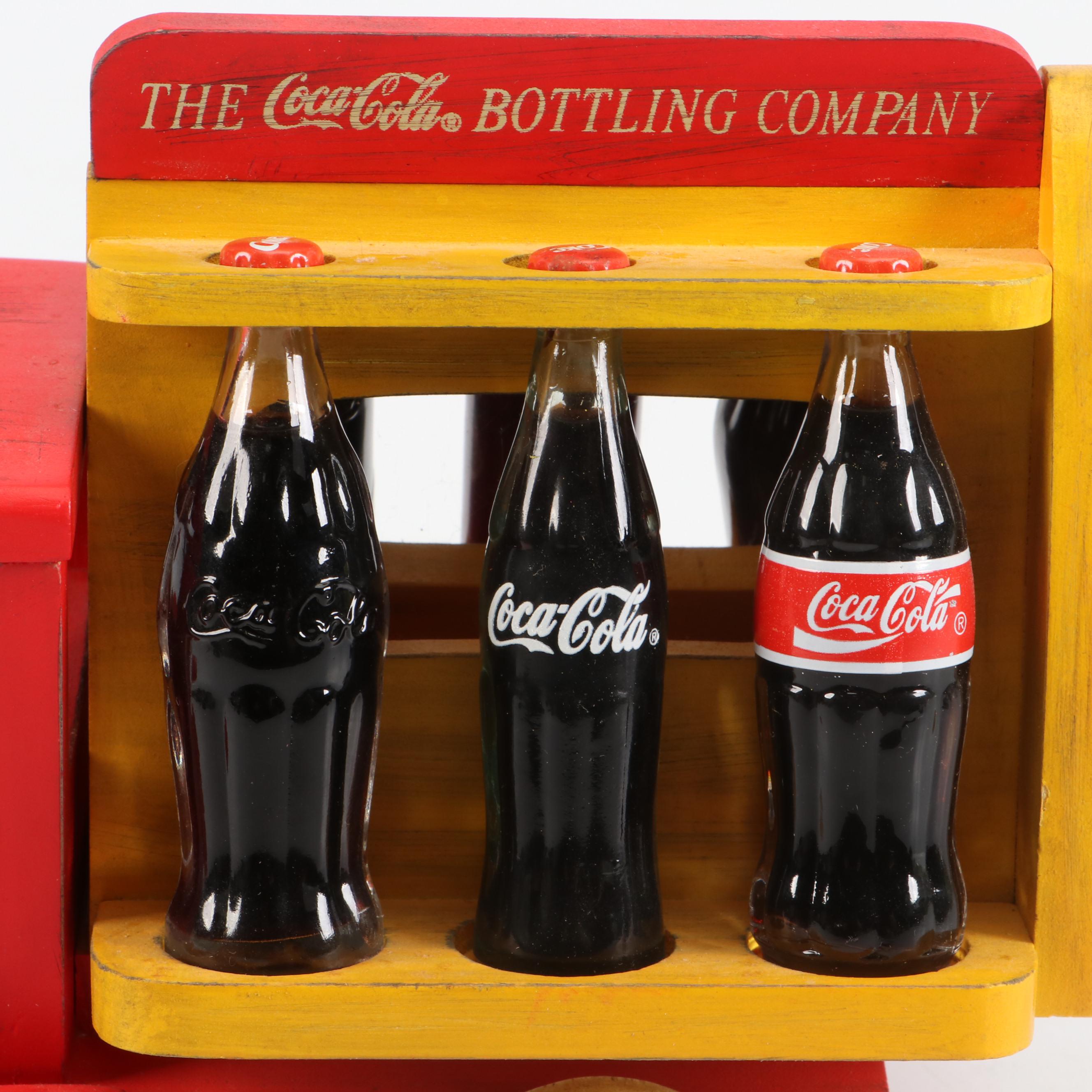 Coca-Cola Diecast Semi-Trucks, Delivery Trucks, Speedboat and Painted Wood Truck