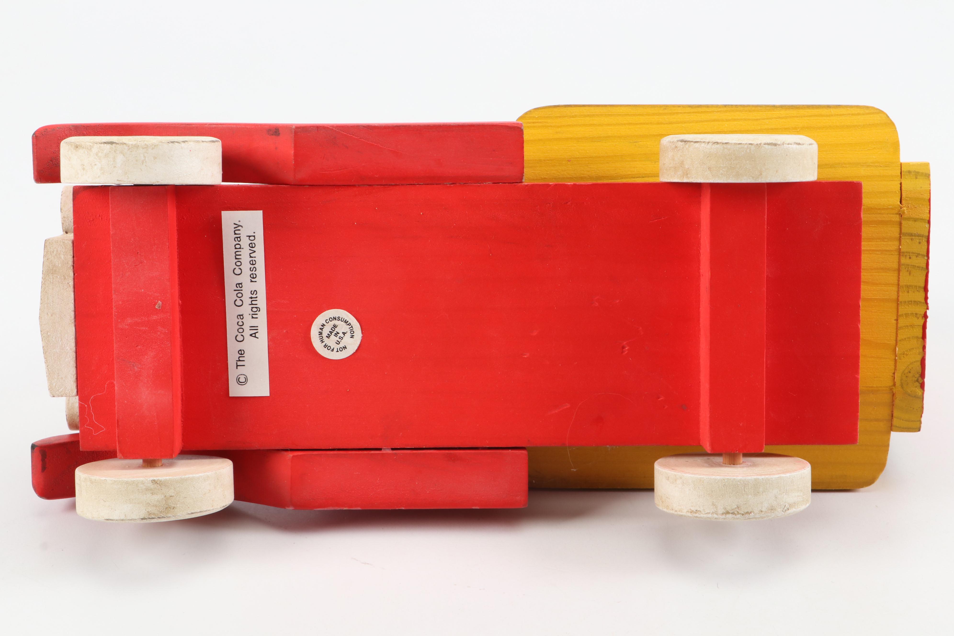 Coca-Cola Diecast Semi-Trucks, Delivery Trucks, Speedboat and Painted Wood Truck