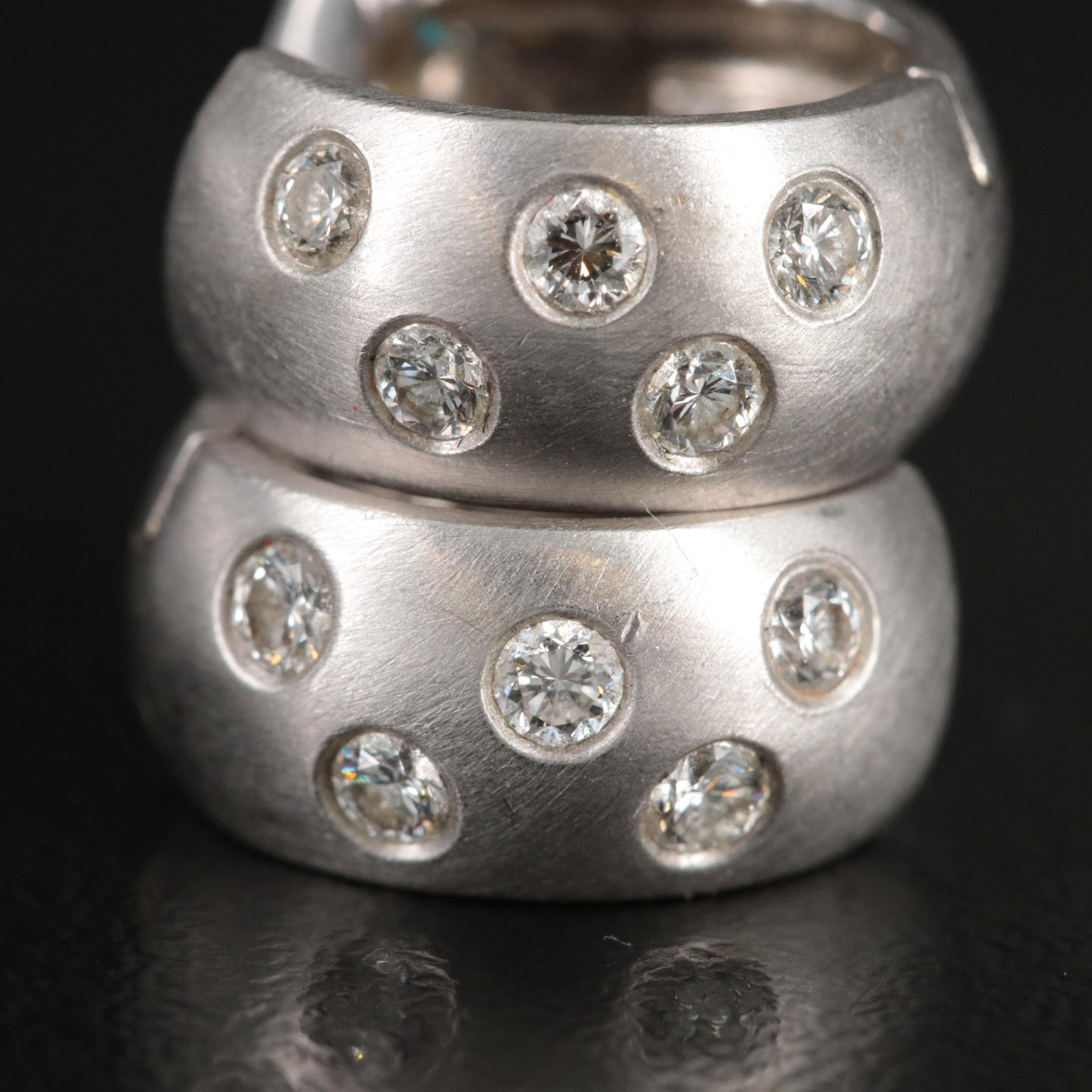 14K 0.37 CTW Diamond Huggie Hoop Earrings