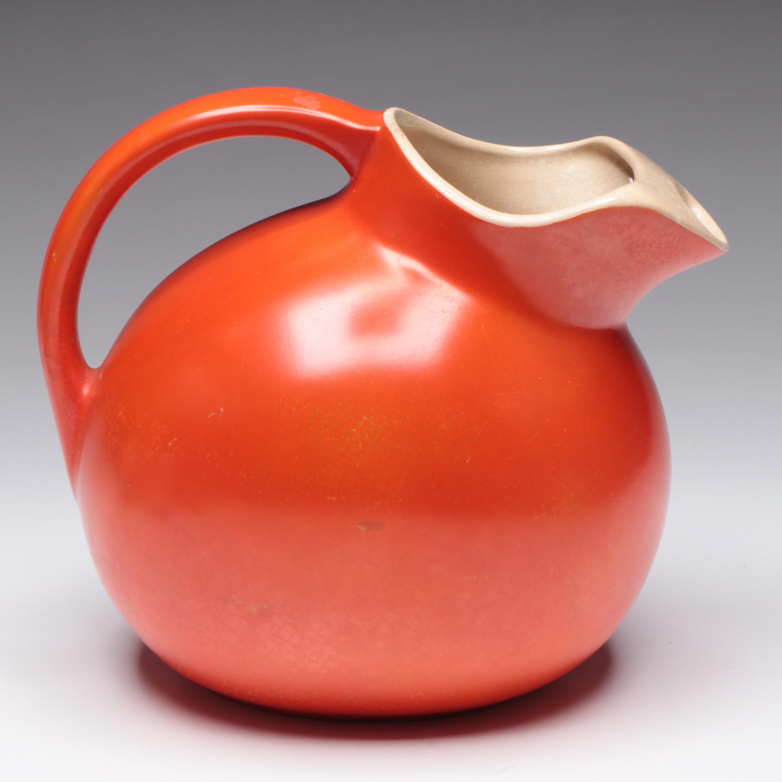 Mid Century Modern Ceramic Ball Jug with Other Glassware and Napkin Holder