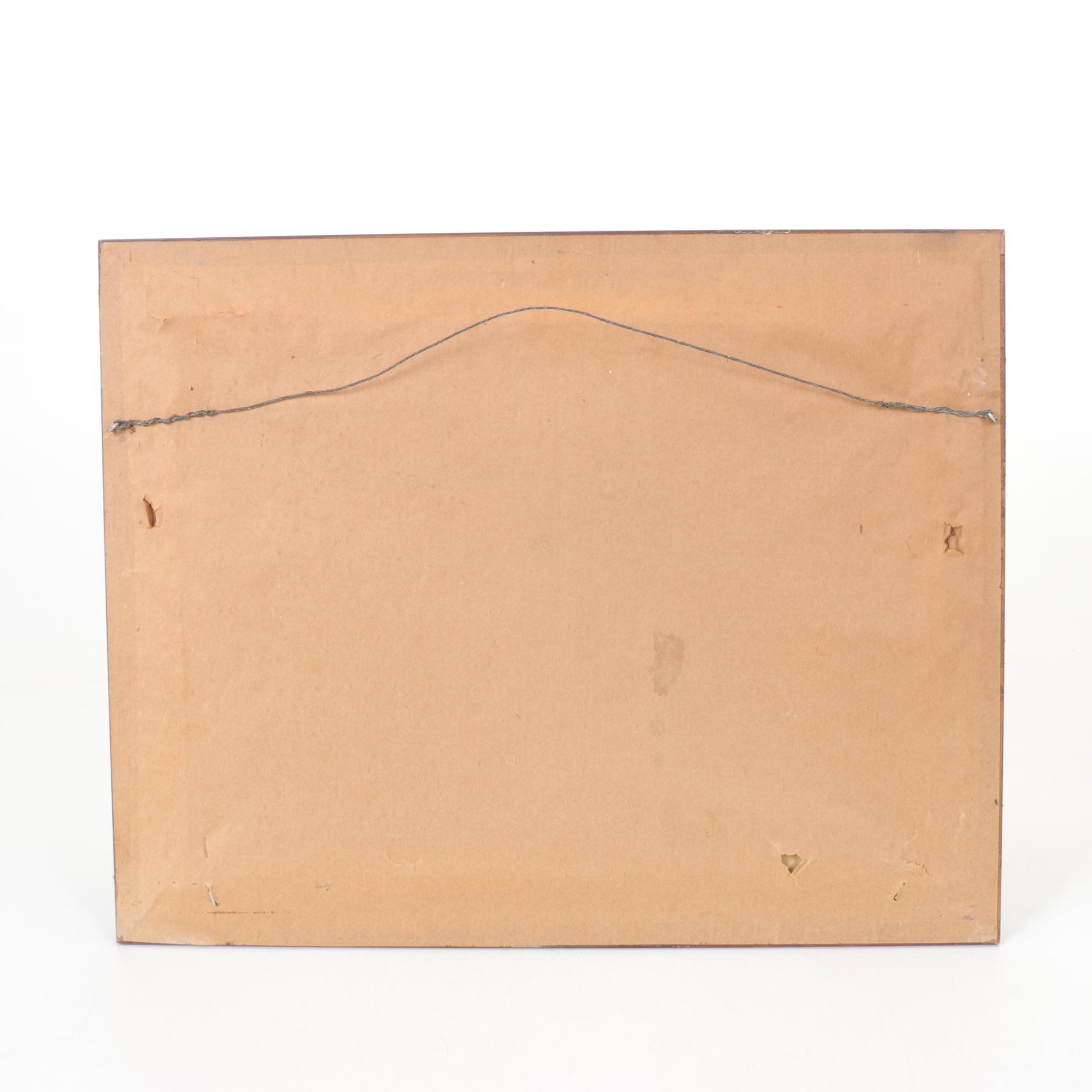 Emile Albert Gruppé Impressionistic Winter Landscape Oil Painting