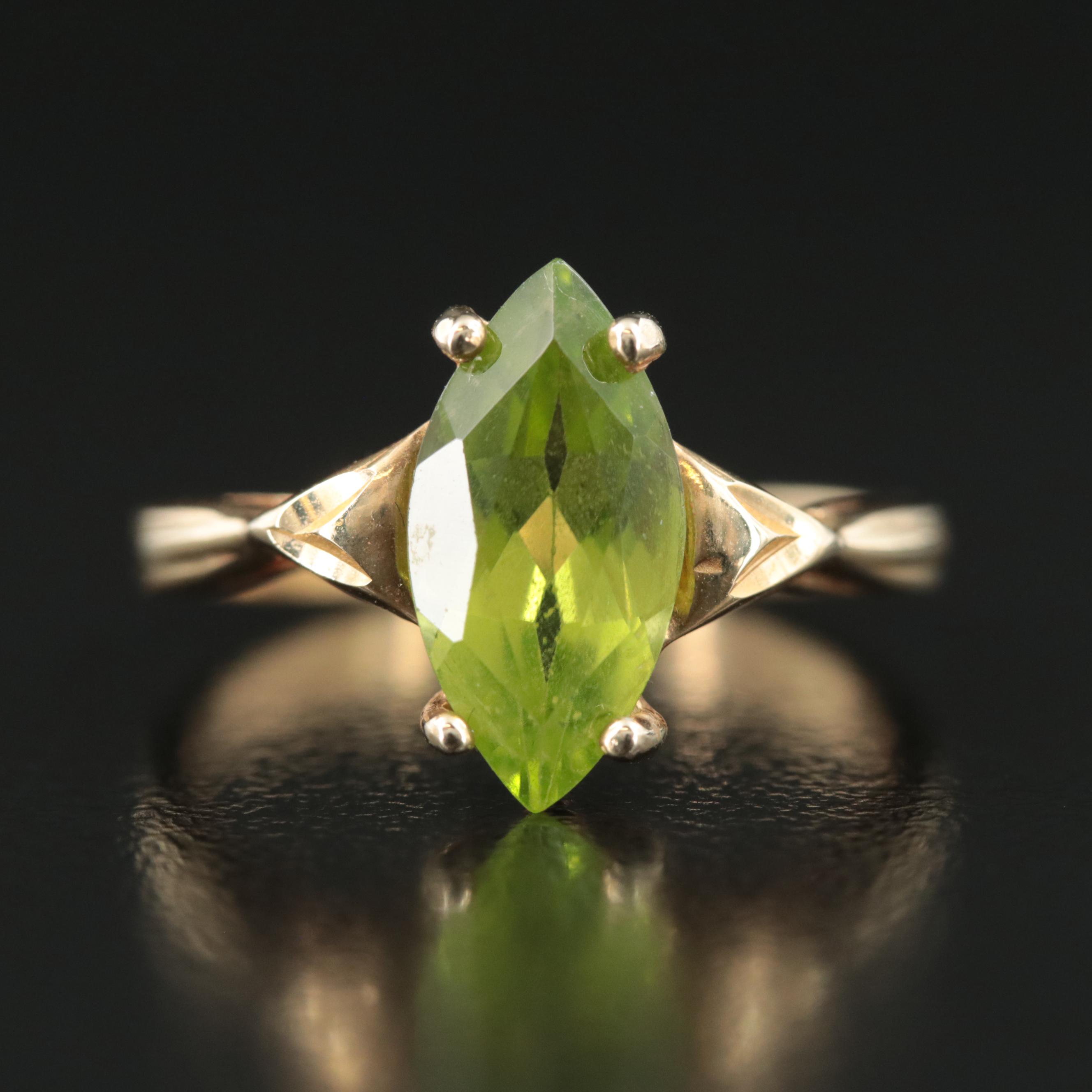14K Peridot Ring