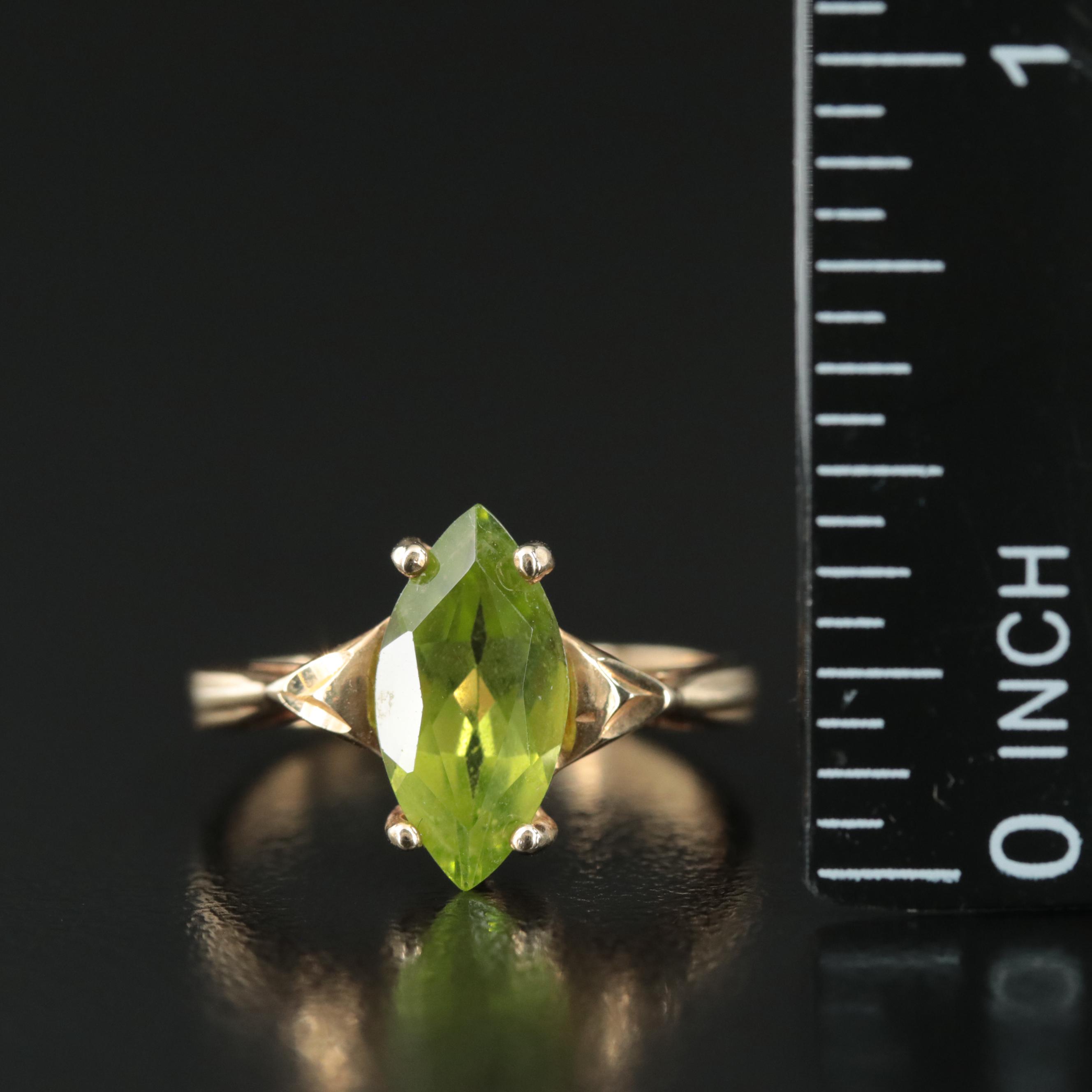 14K Peridot Ring