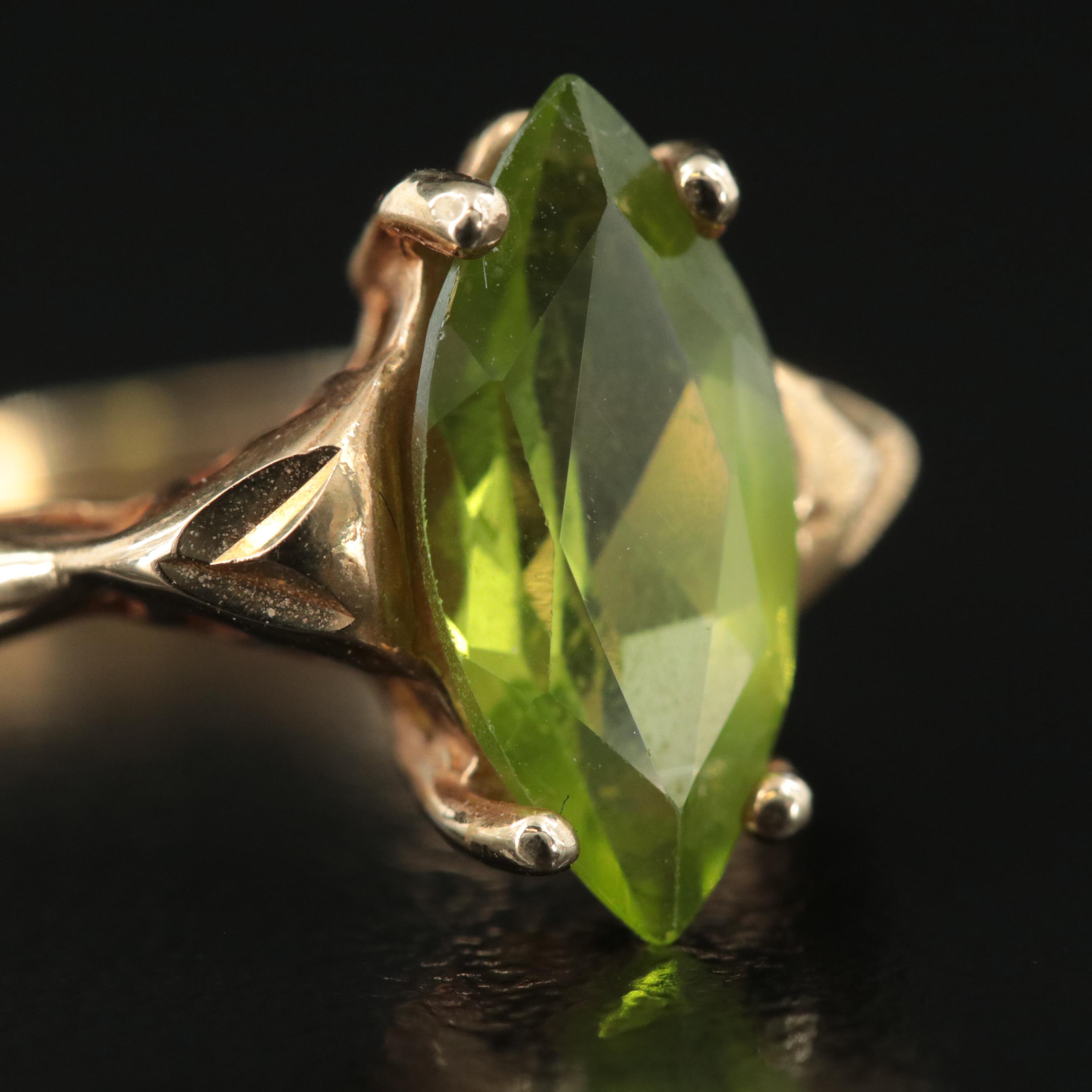 14K Peridot Ring