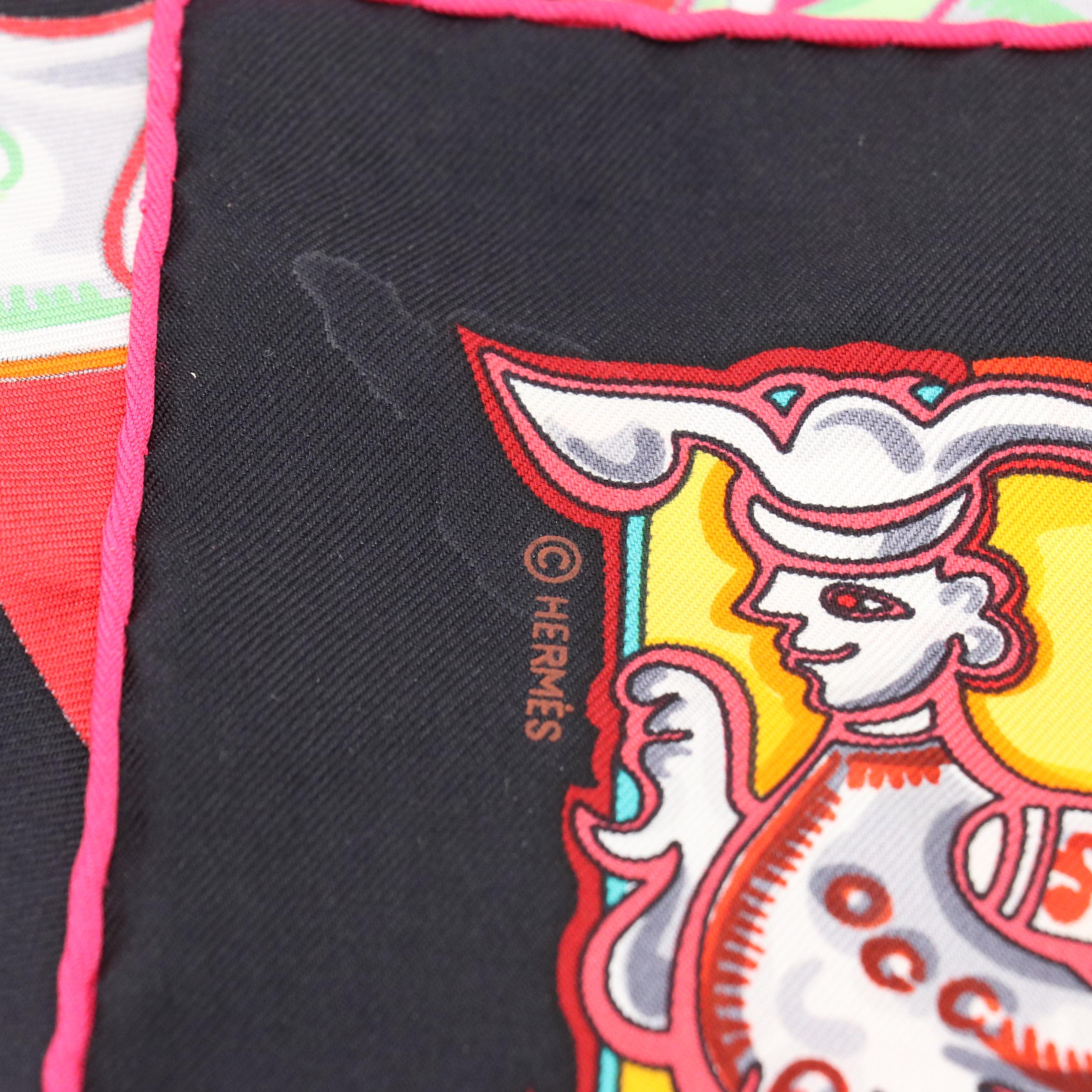 Hermès "Alphabet Russe" Silk Scarf 90