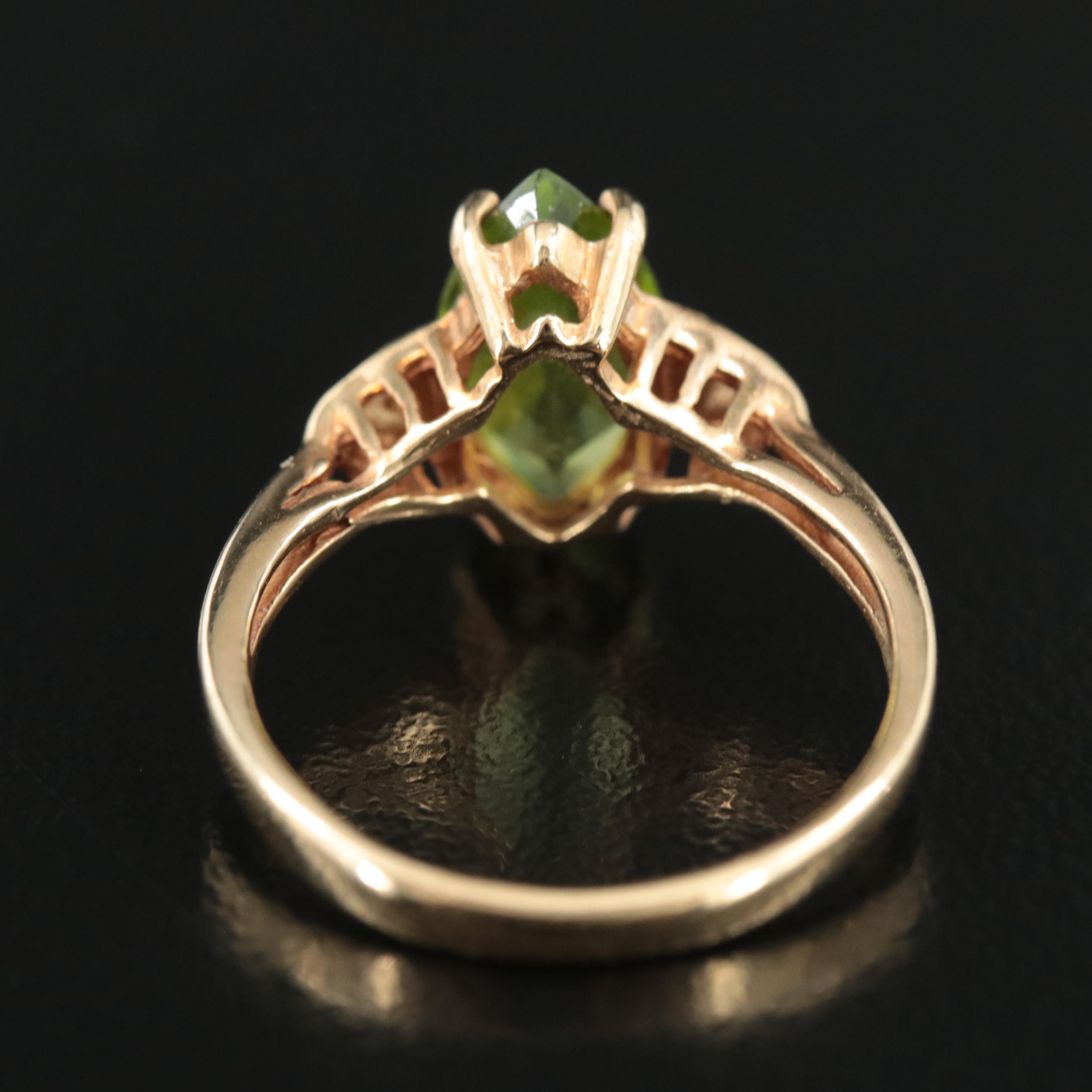 14K Peridot Ring