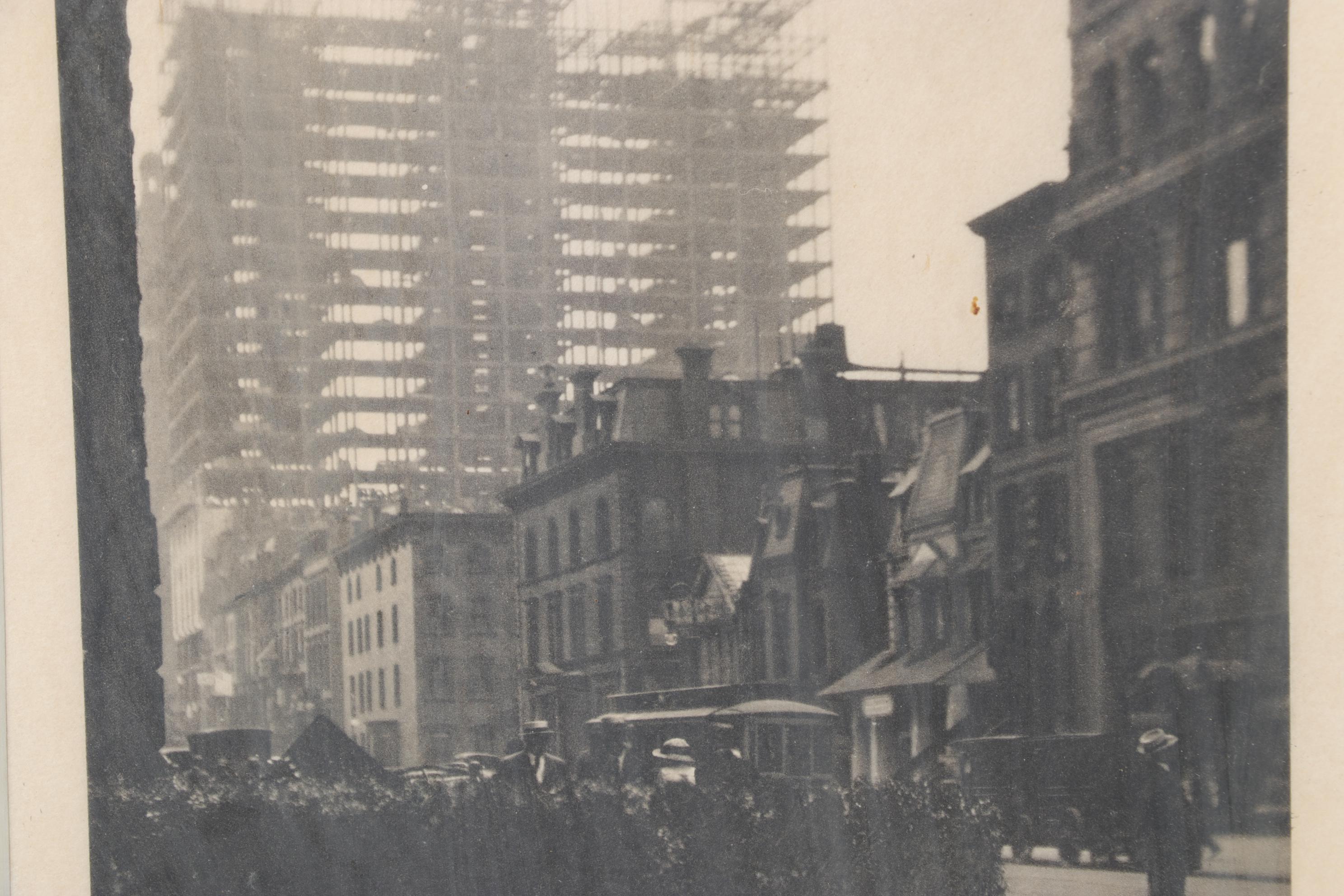 Alfred Stieglitz Photogravure "Old And New New York," 1911