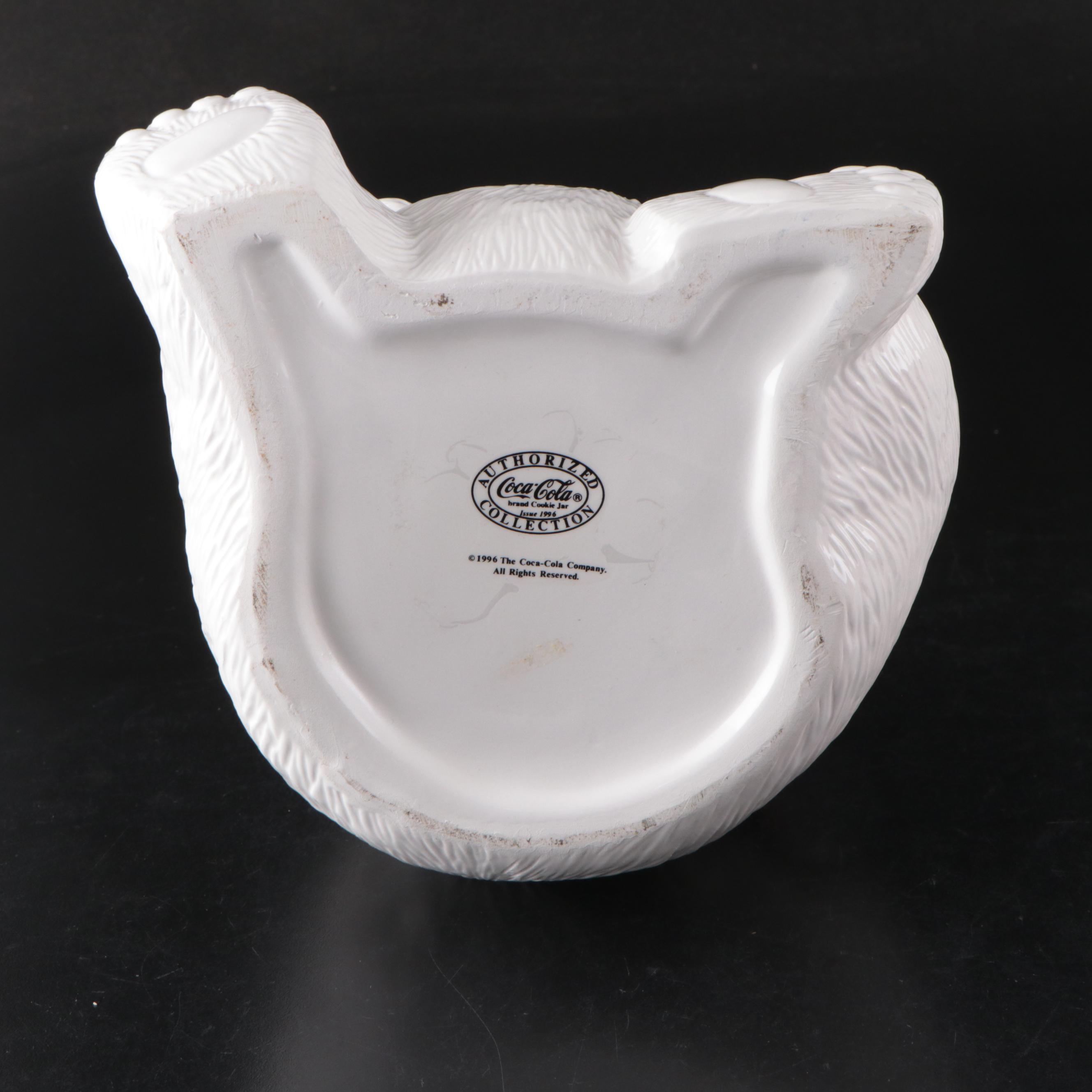 Coca-Cola Polar Bear Cookie Jar with Ornaments, Cookie Platter and More