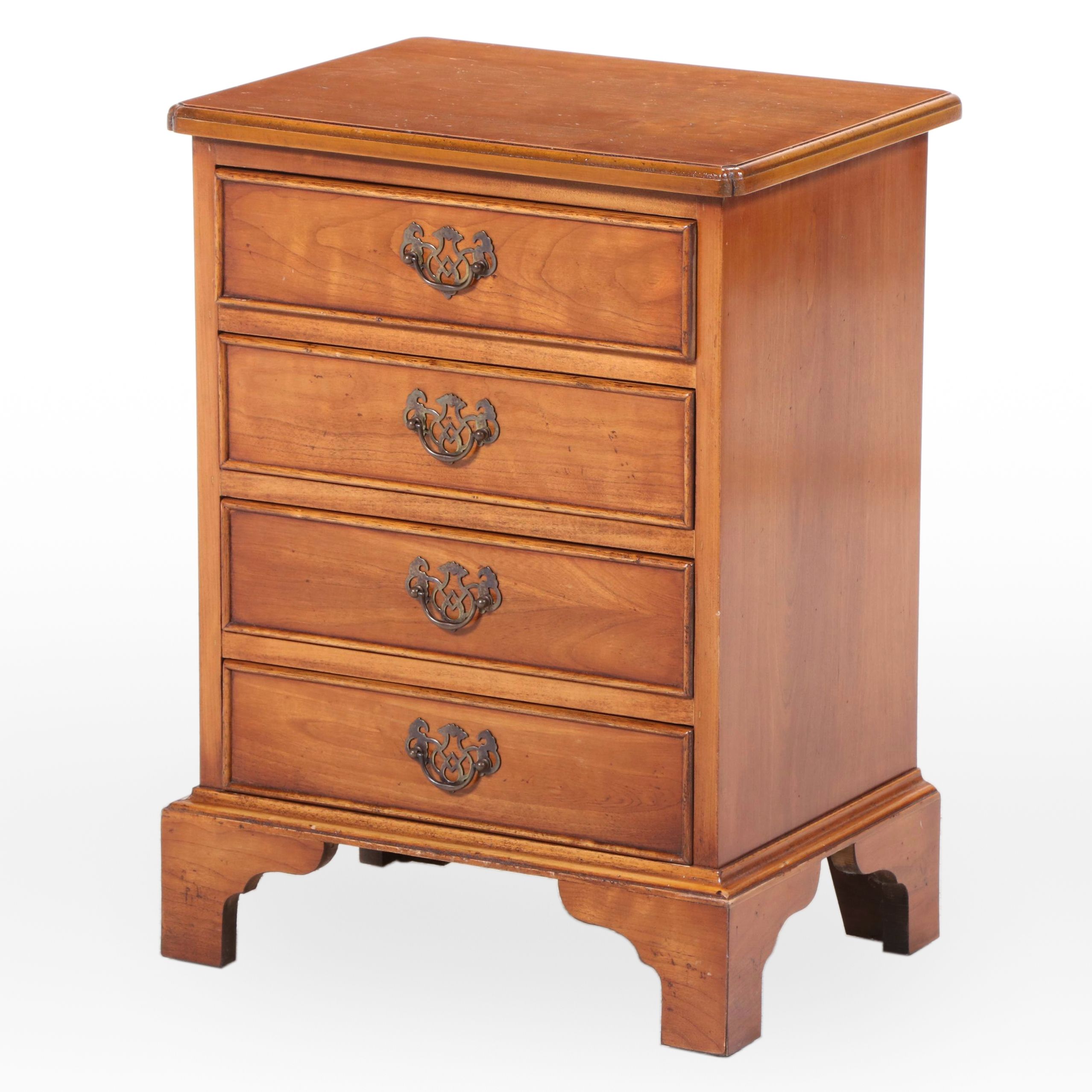 Small Chippendale Style Cherrywood Four-Drawer Chest