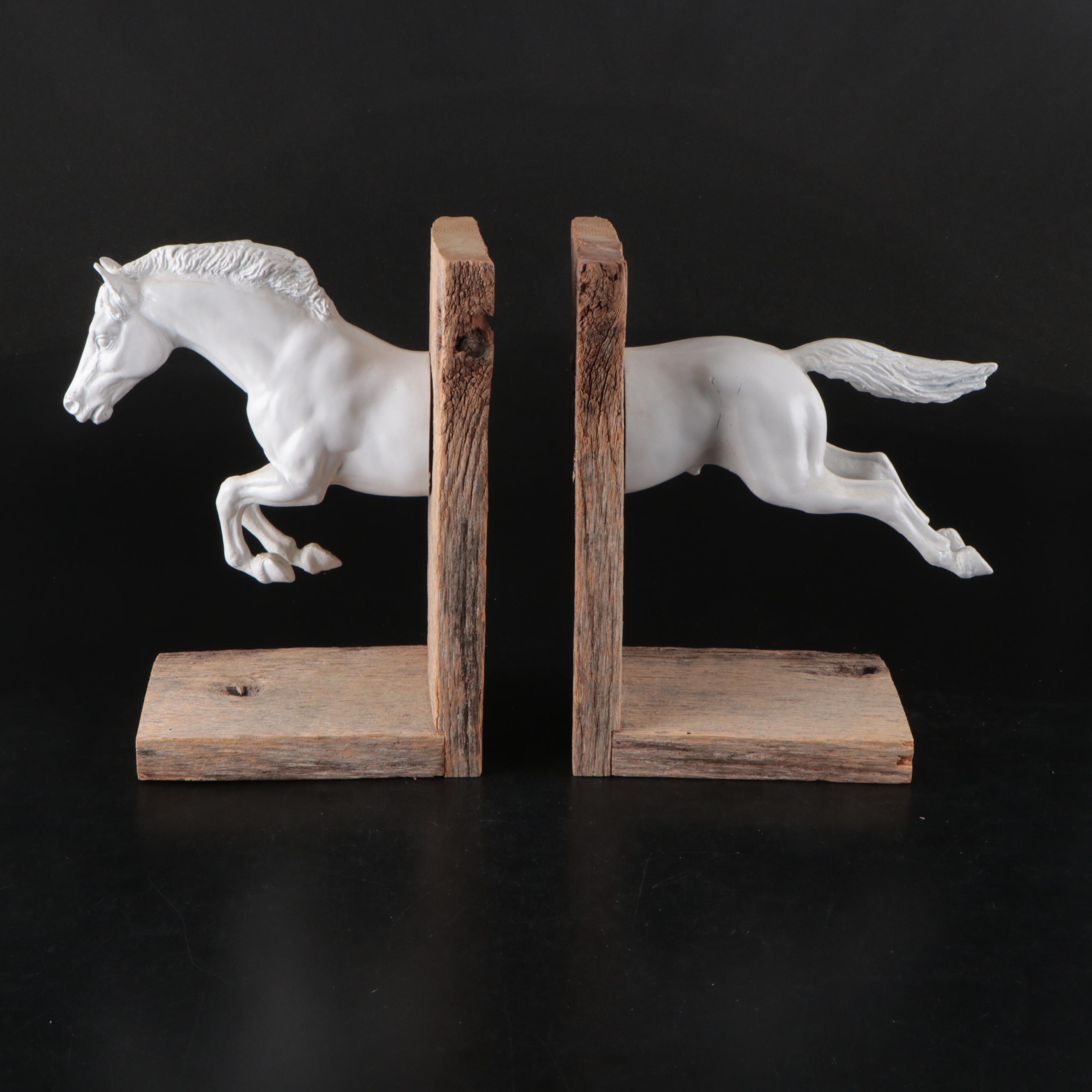 Lauren Radvansky "Equine" Bookends and Wall Hanging