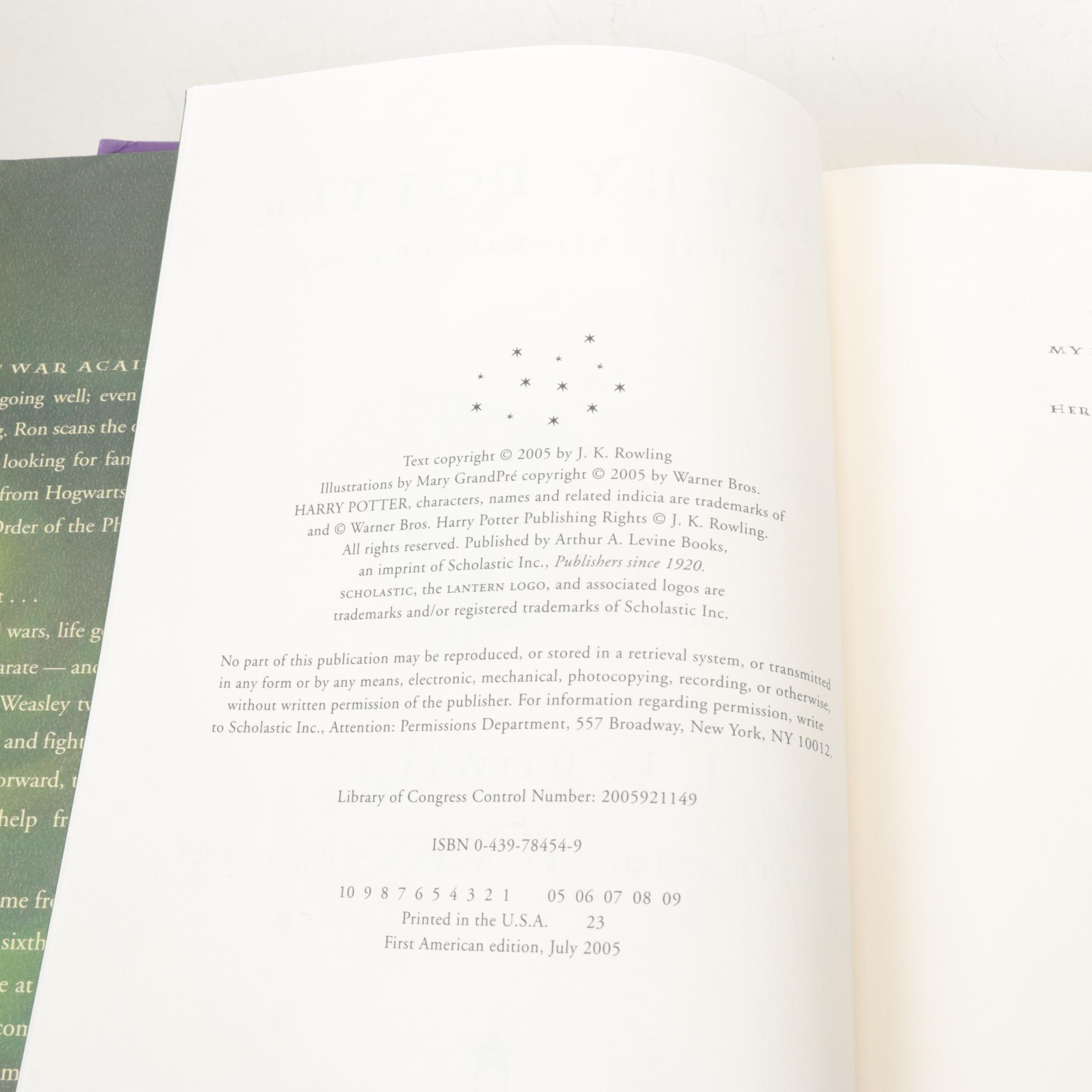 First American Edition "Harry Potter" Complete Series