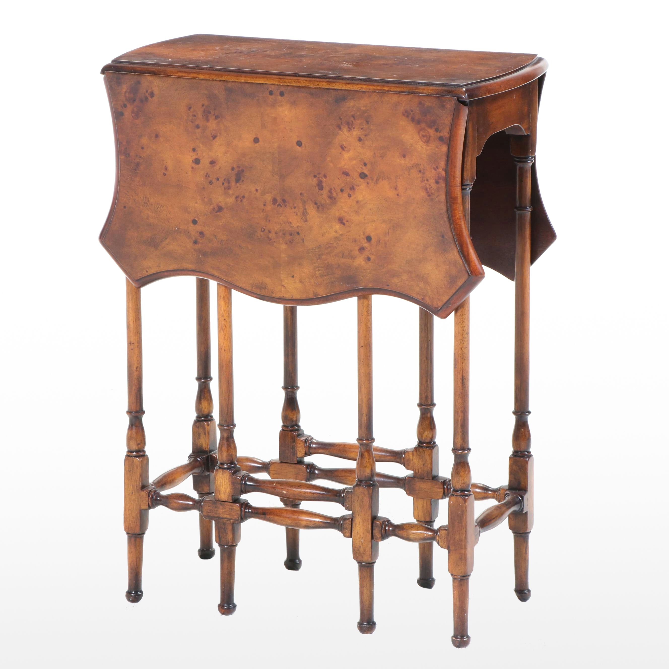 George III Style Mahogany and Burlwood Spider-Leg Table