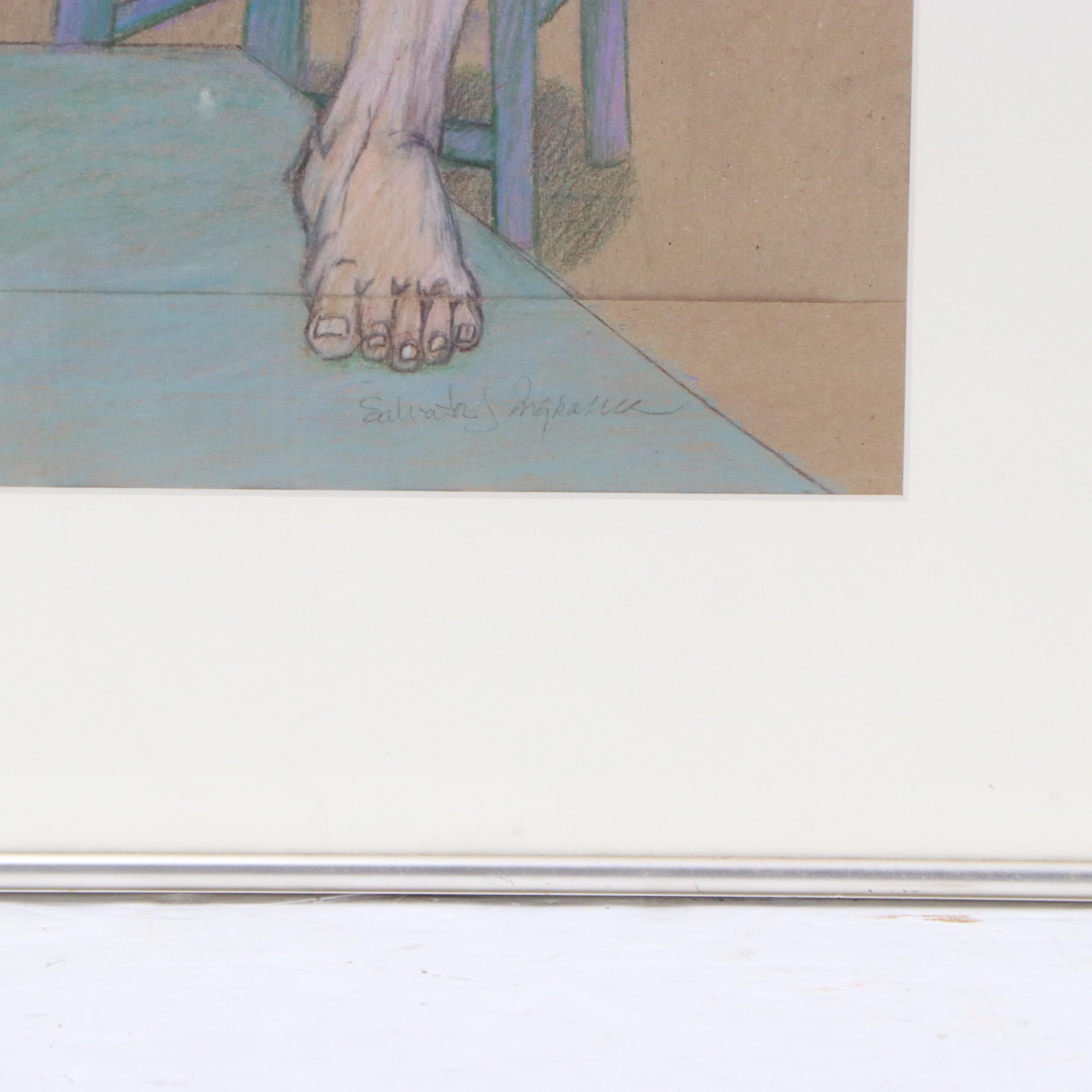 Salvator J. Ingrassia Mixed Media Figure Drawing Everything But The House