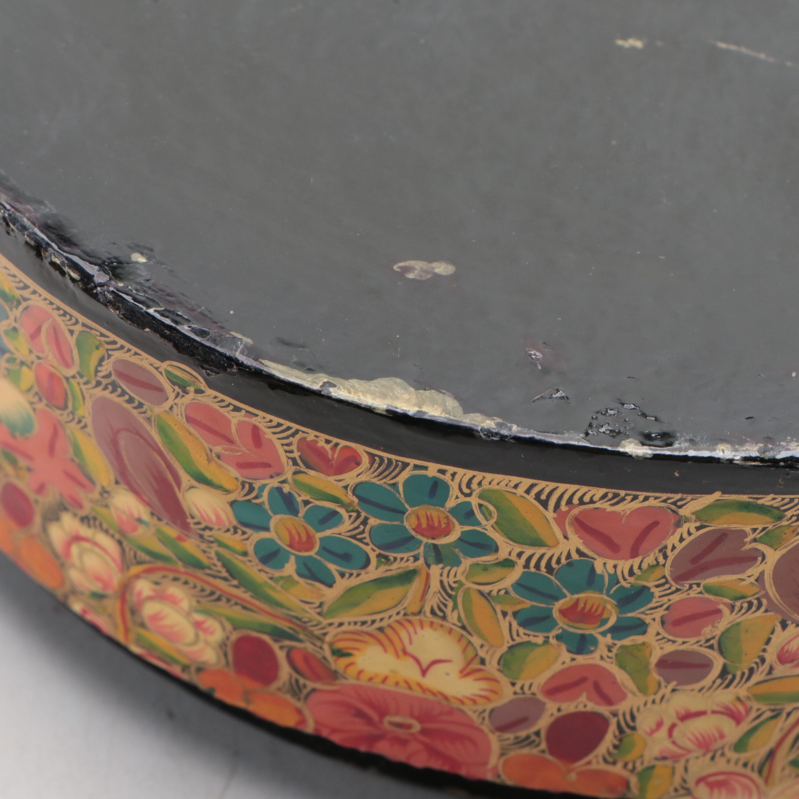 Hand-Painted Indian Lacquerware Boxes, Mid to Late 20th Century