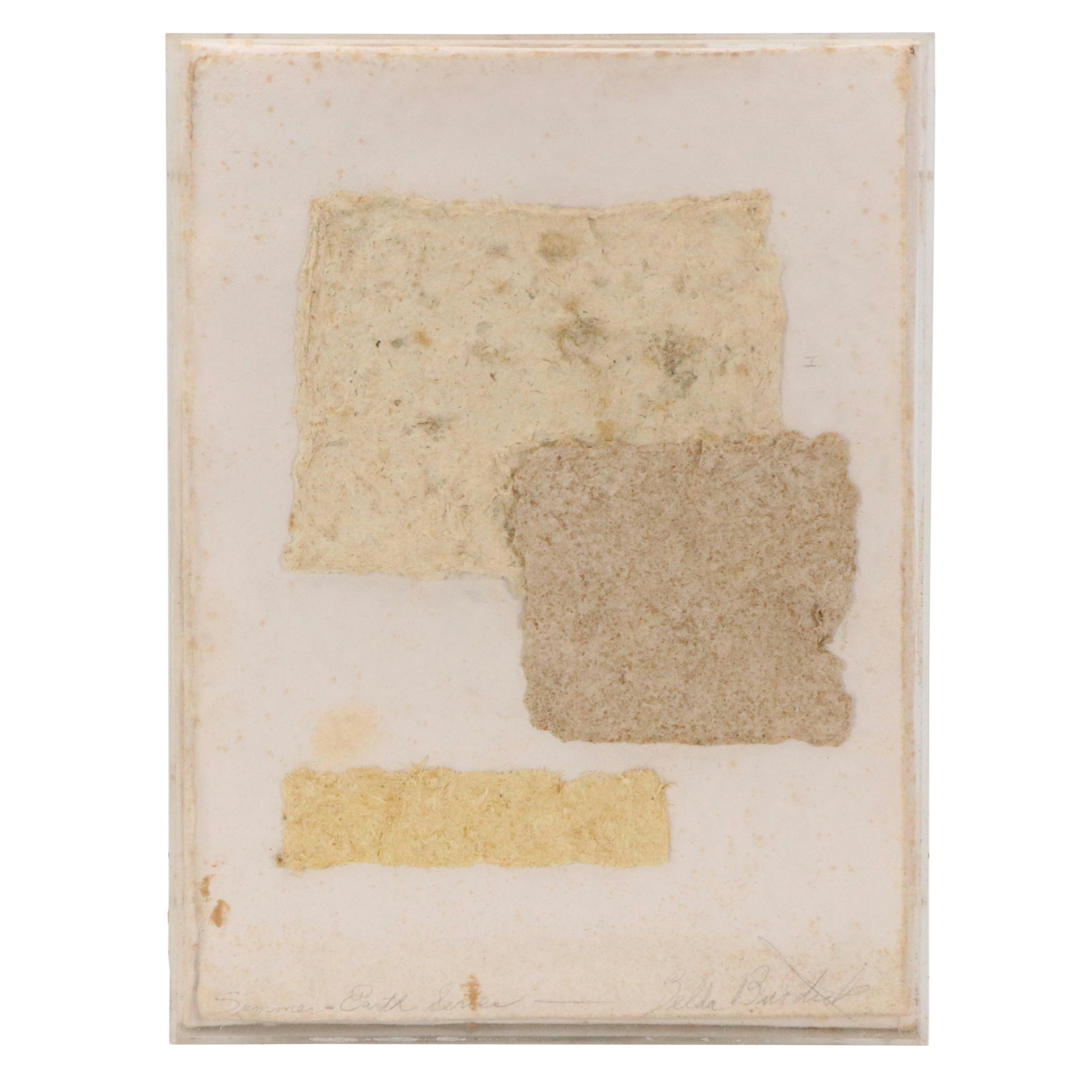 Zelda Burdick Mixed Media Collage "Summer, Earth Series" Late 20th Century