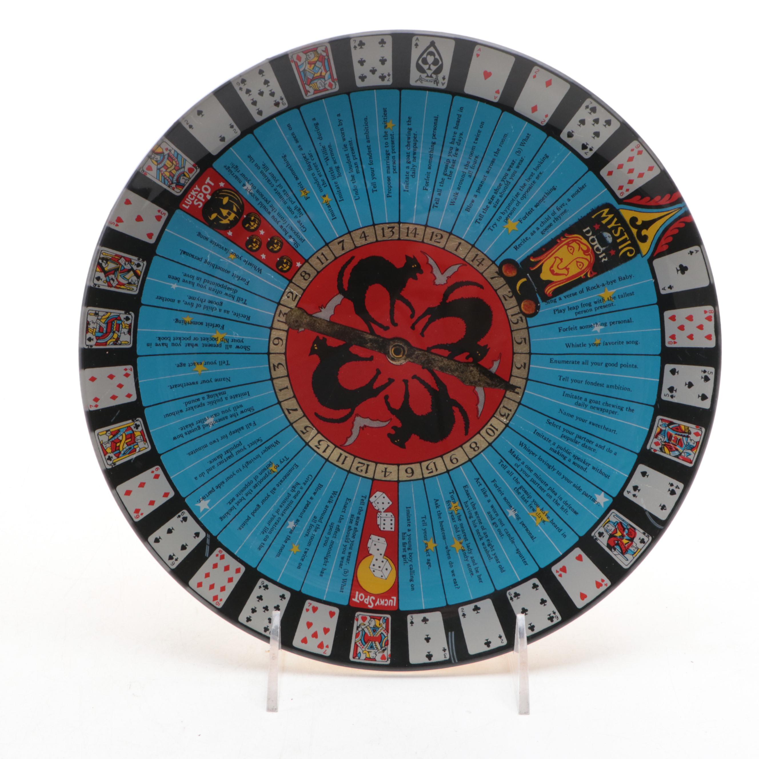 Decorative Glass Fortune Teller and Checkerboard Plates