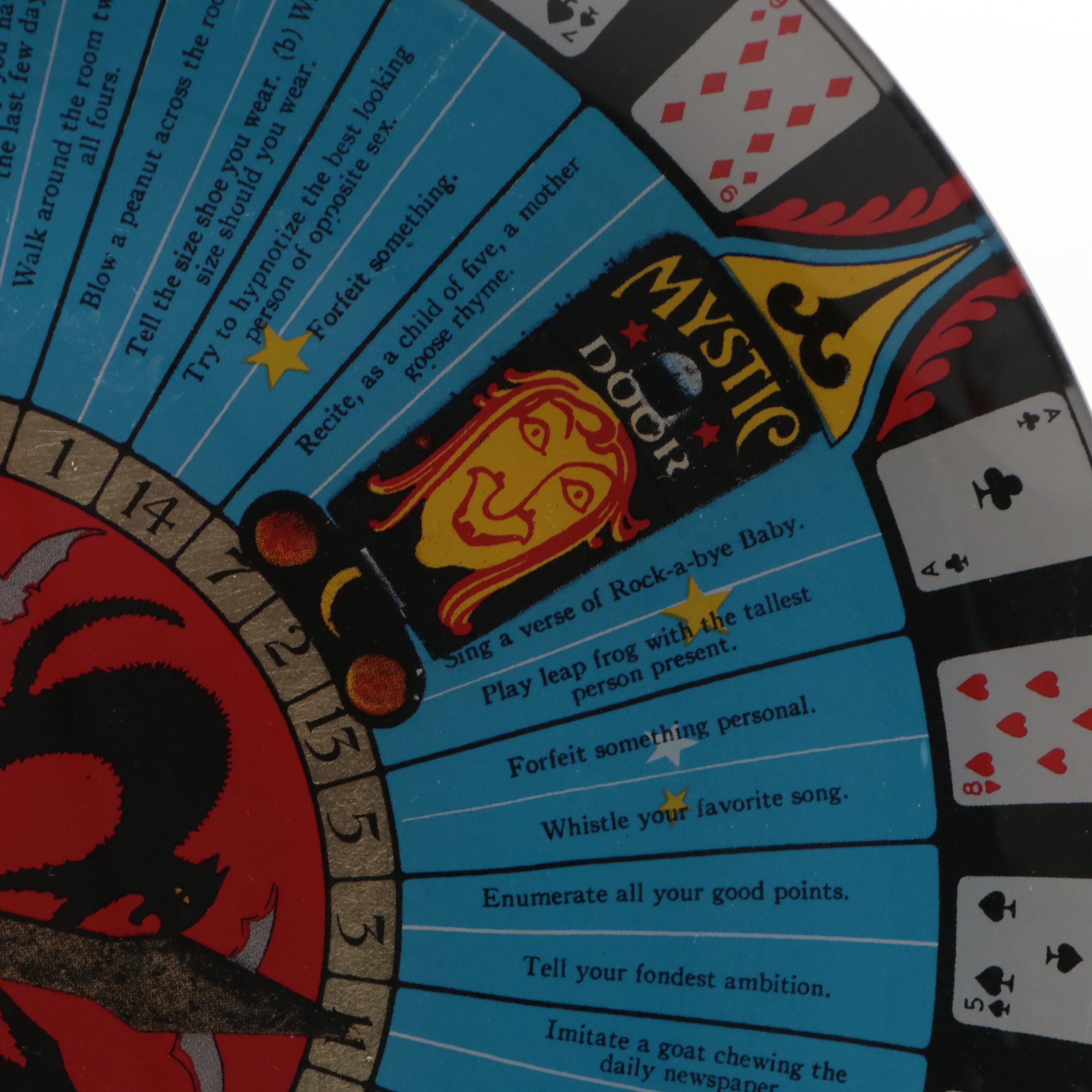 Decorative Glass Fortune Teller and Checkerboard Plates