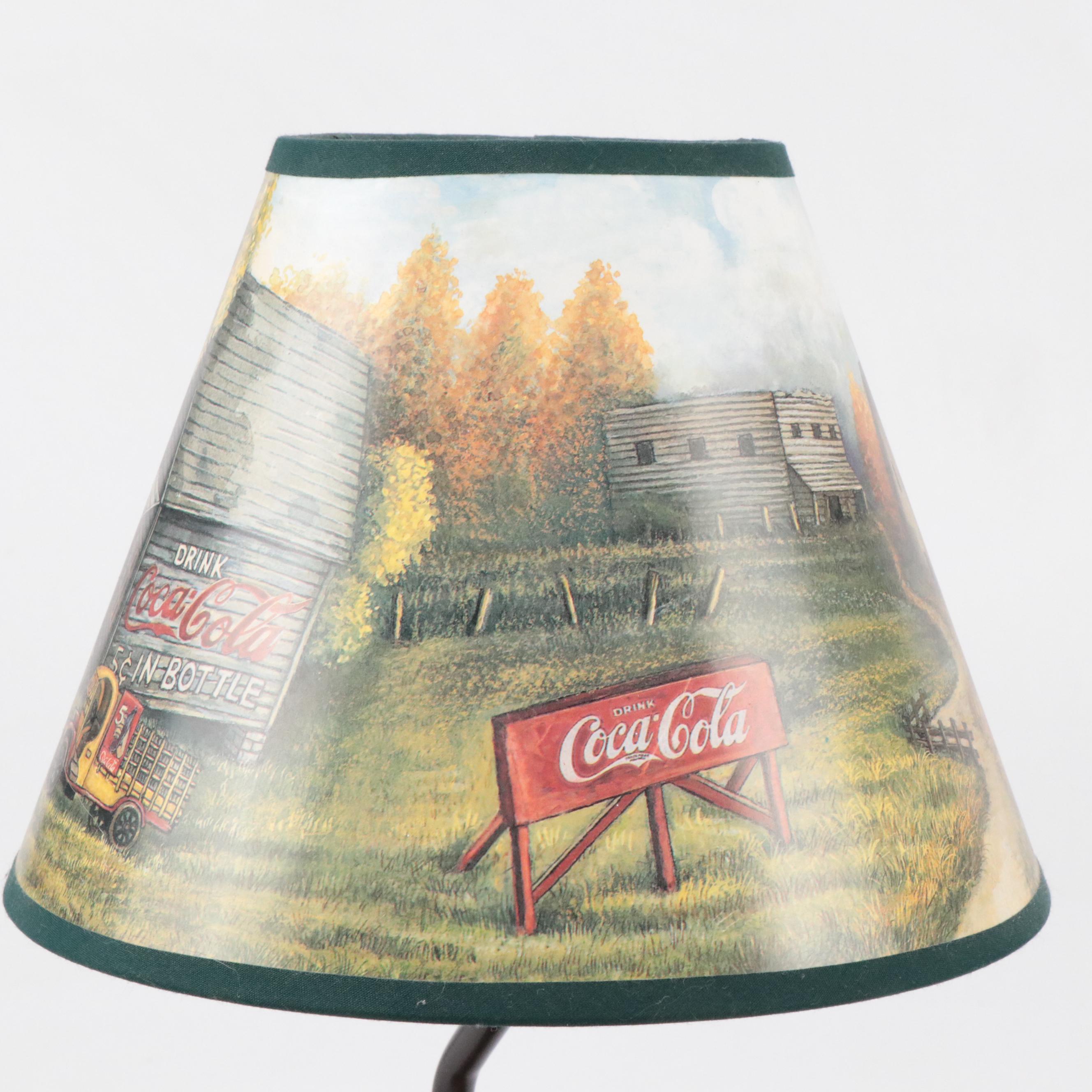 Coca-Cola Novelty Table Lamp with Buddy L, Coca-Cola Train Cars, More