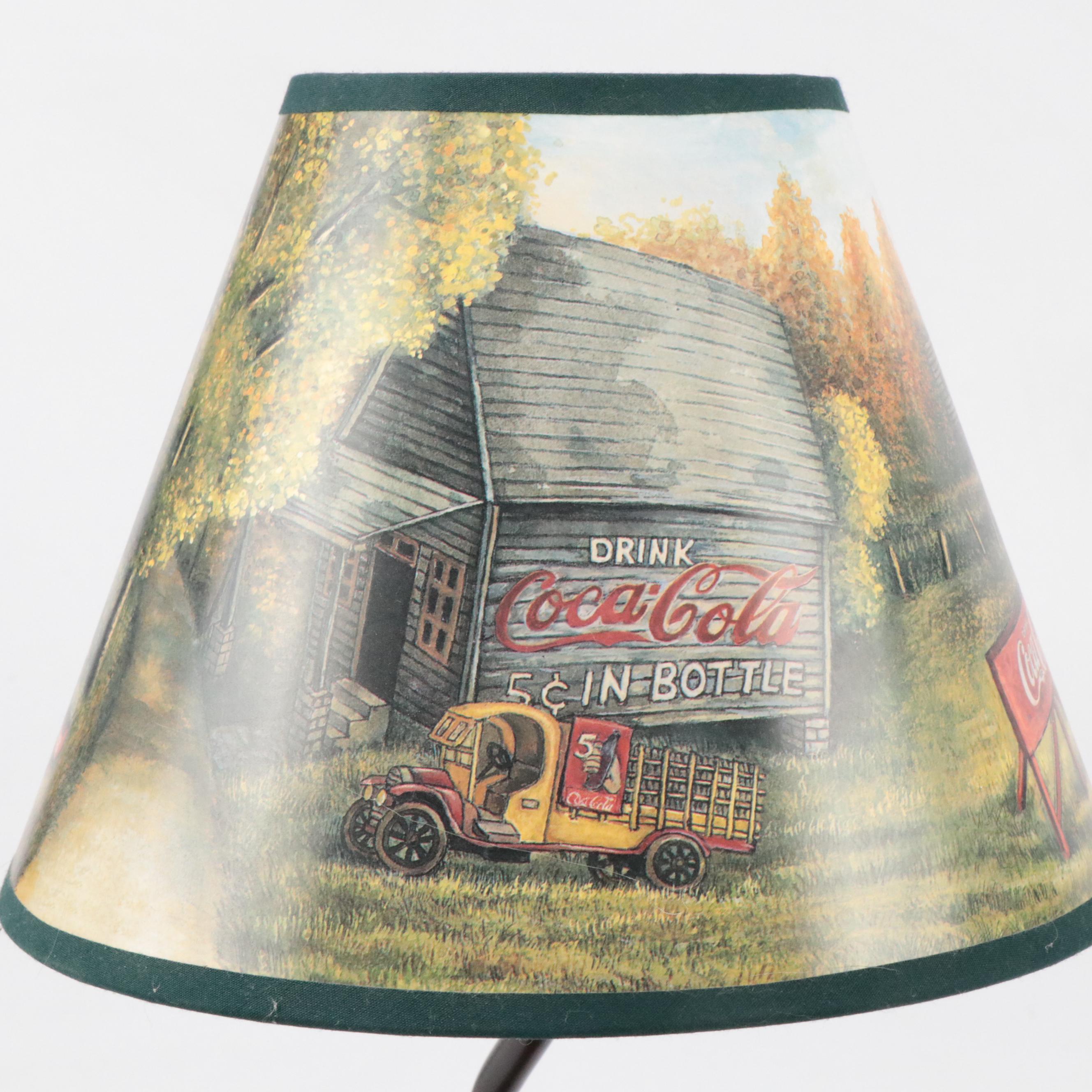 Coca-Cola Novelty Table Lamp with Buddy L, Coca-Cola Train Cars, More