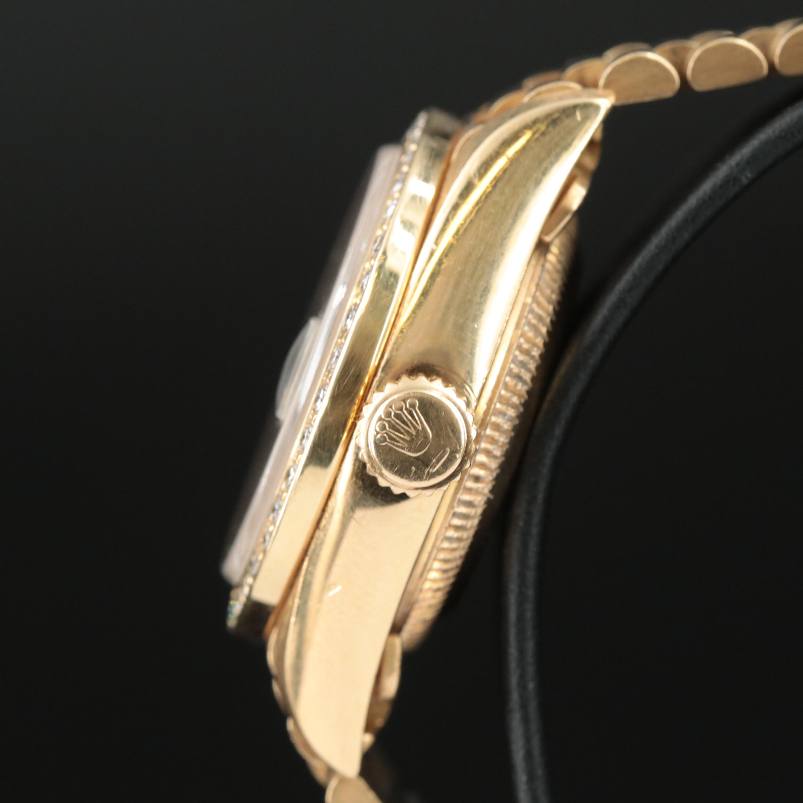 1990 Rolex Custom Diamond Dial and Bezel Datejust Watch