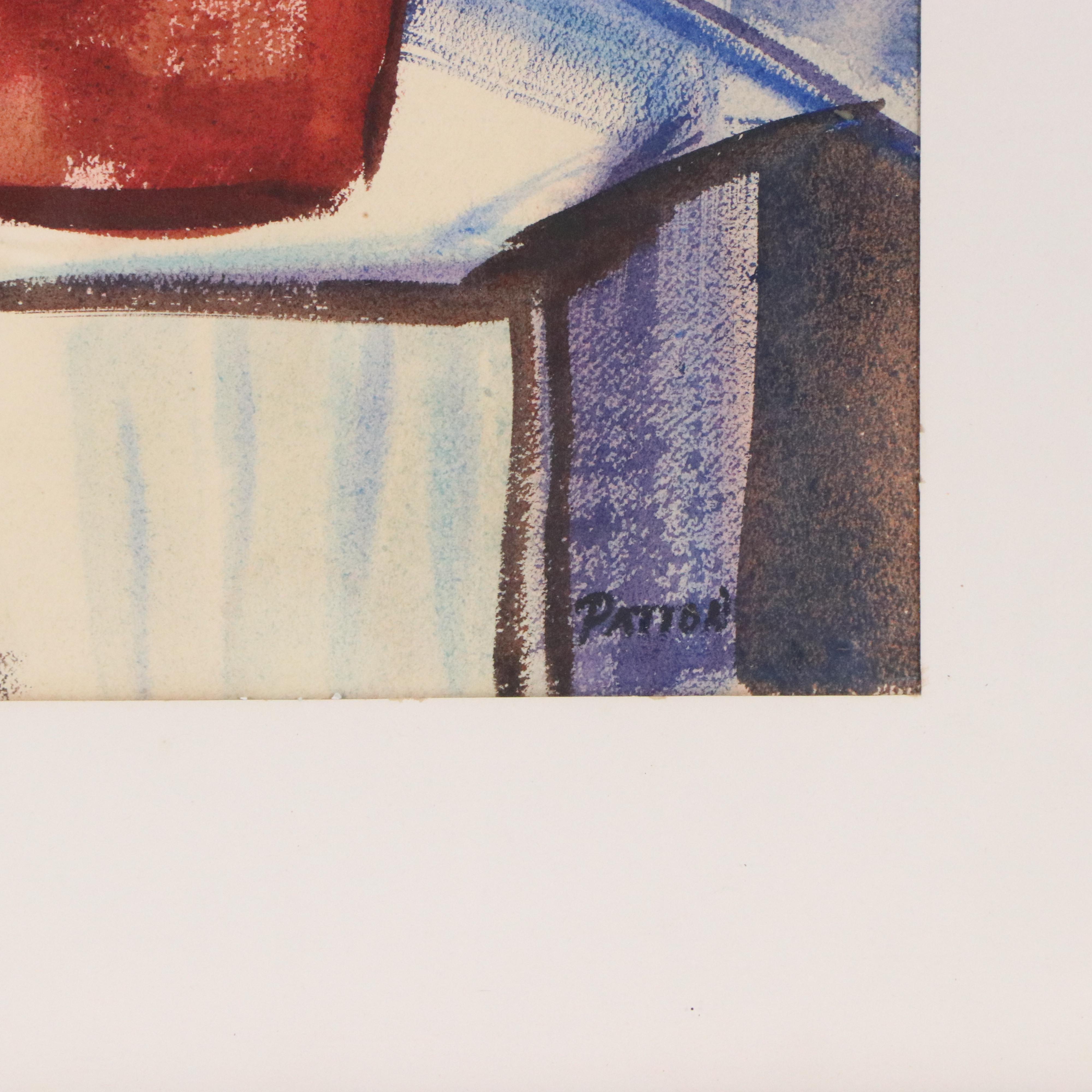 Patton Still Life Watercolor of Flower Pots