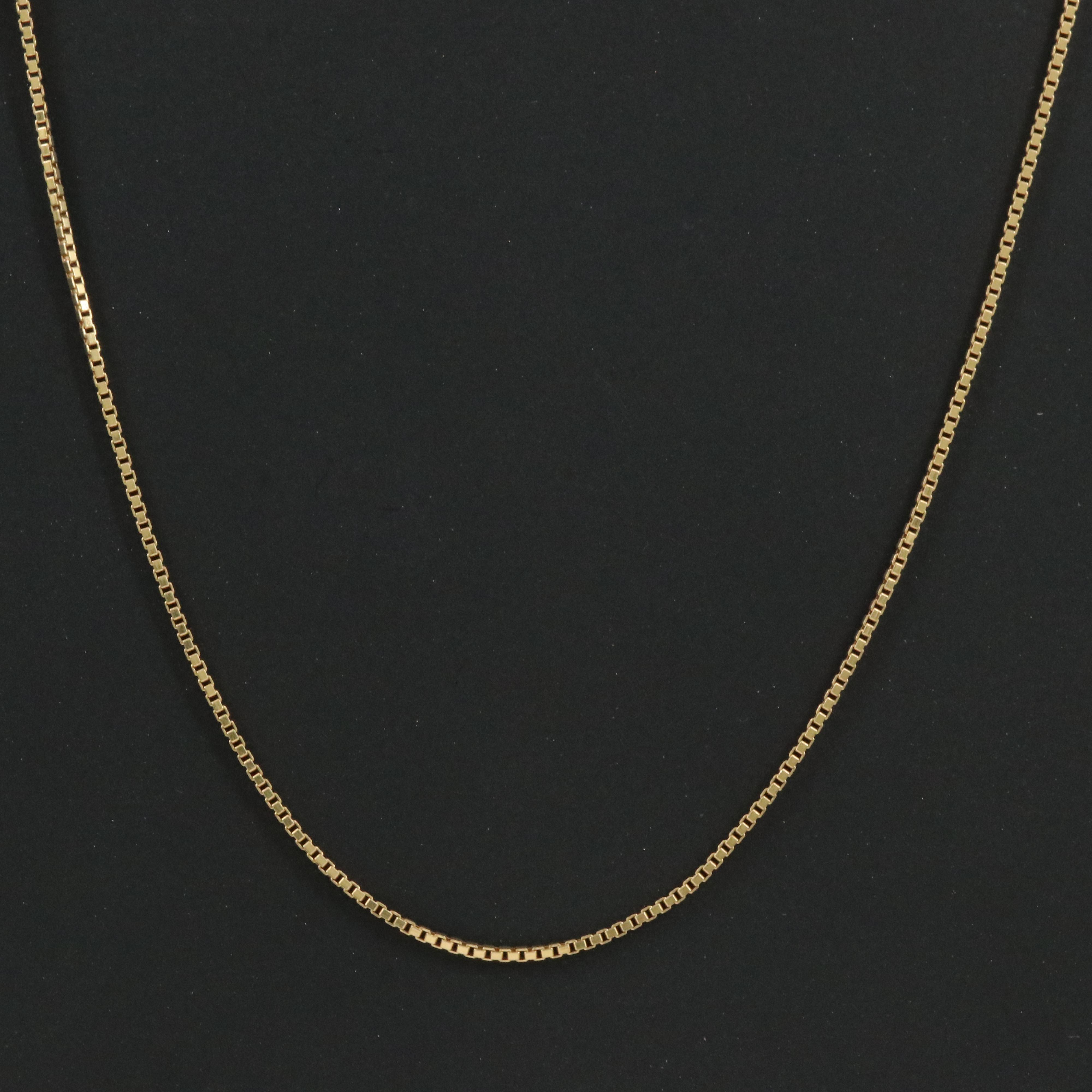 18K Box Chain Necklace