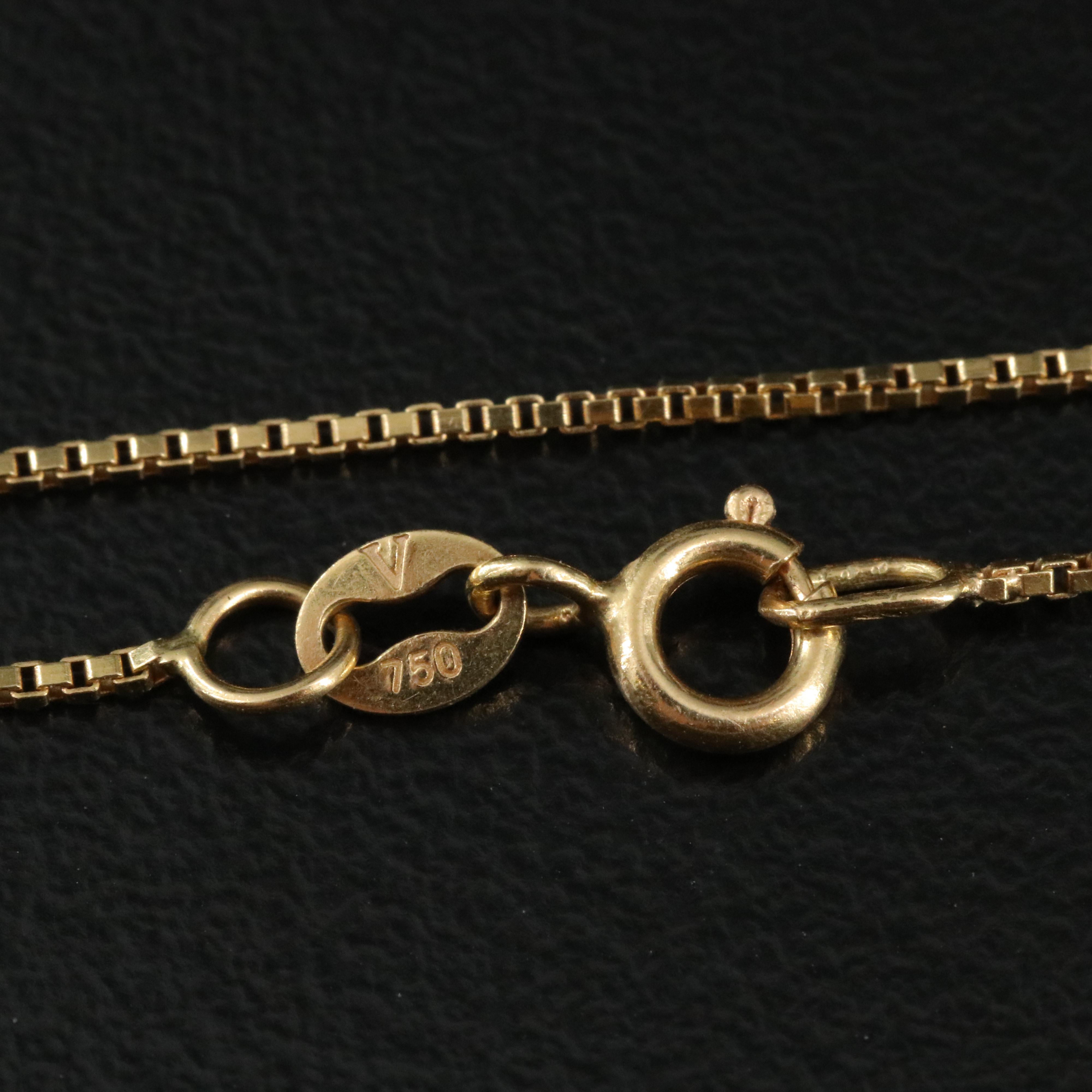 18K Box Chain Necklace
