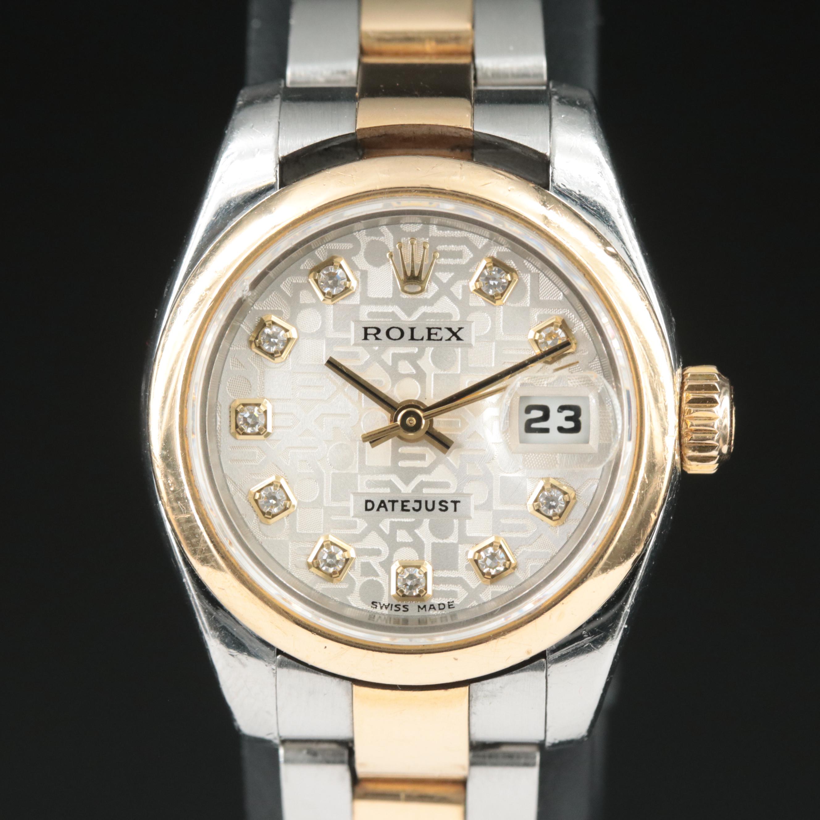 2004 Rolex Silver Jubilee Factory Diamond Dial Datejust Watch