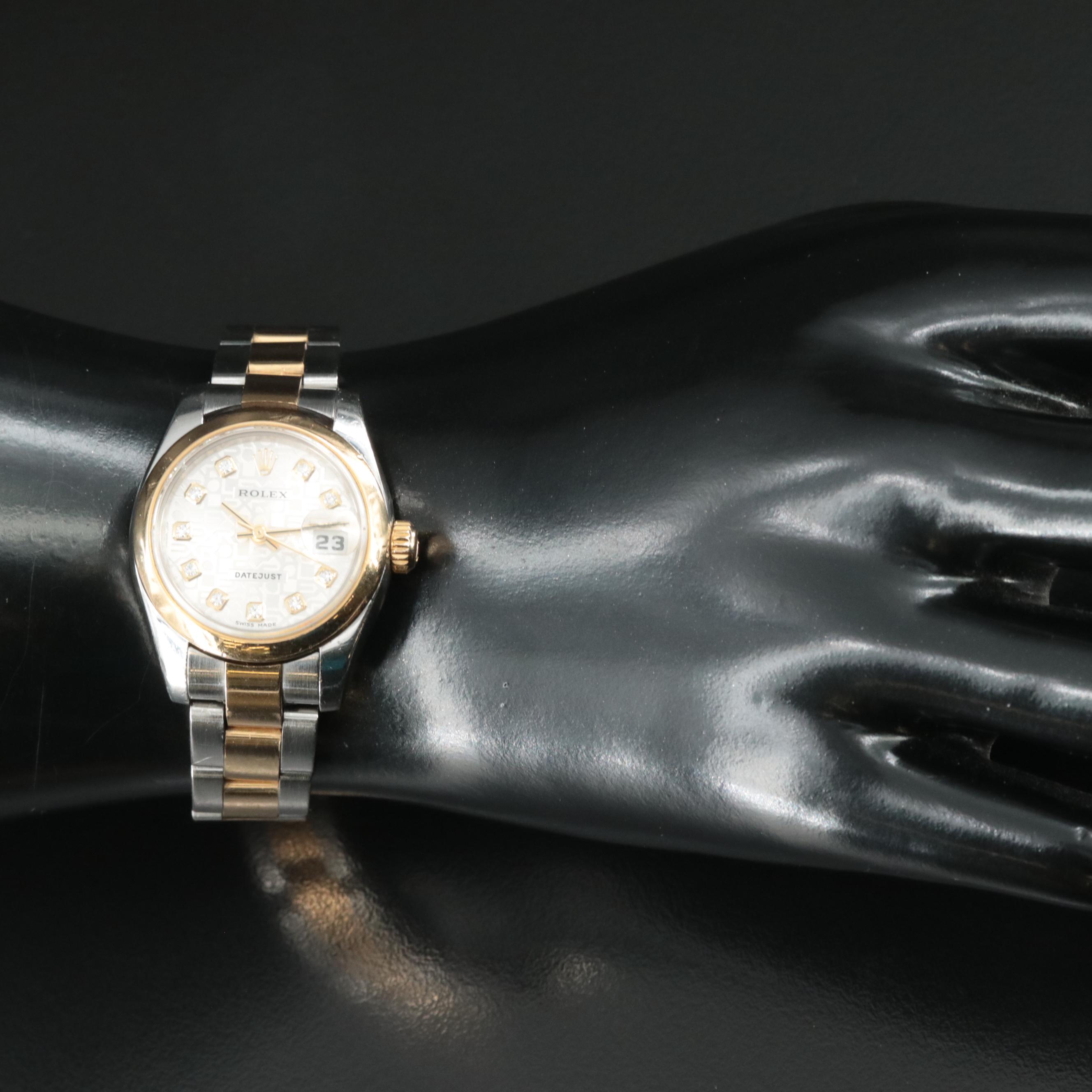 2004 Rolex Silver Jubilee Factory Diamond Dial Datejust Watch