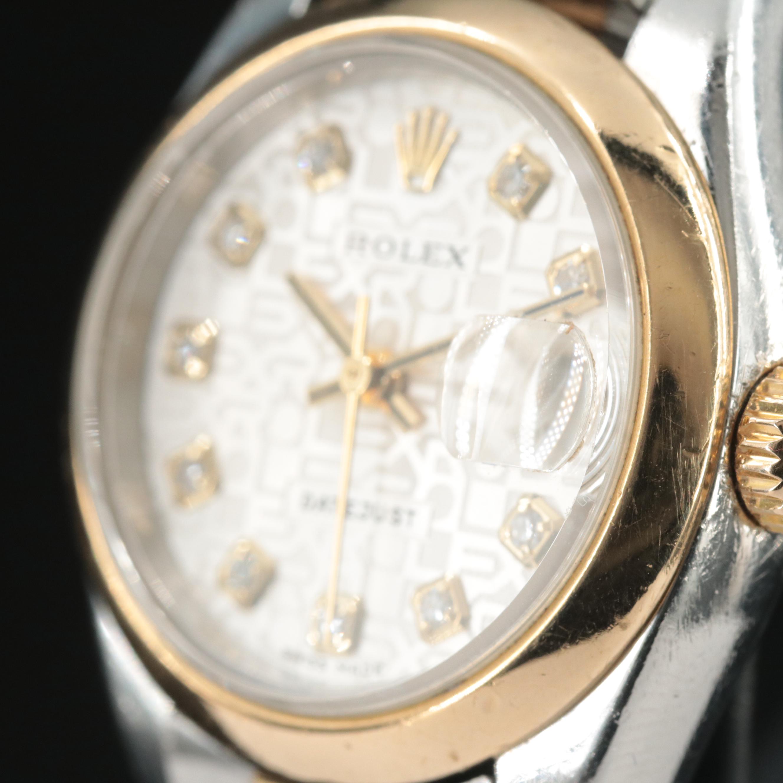 2004 Rolex Silver Jubilee Factory Diamond Dial Datejust Watch