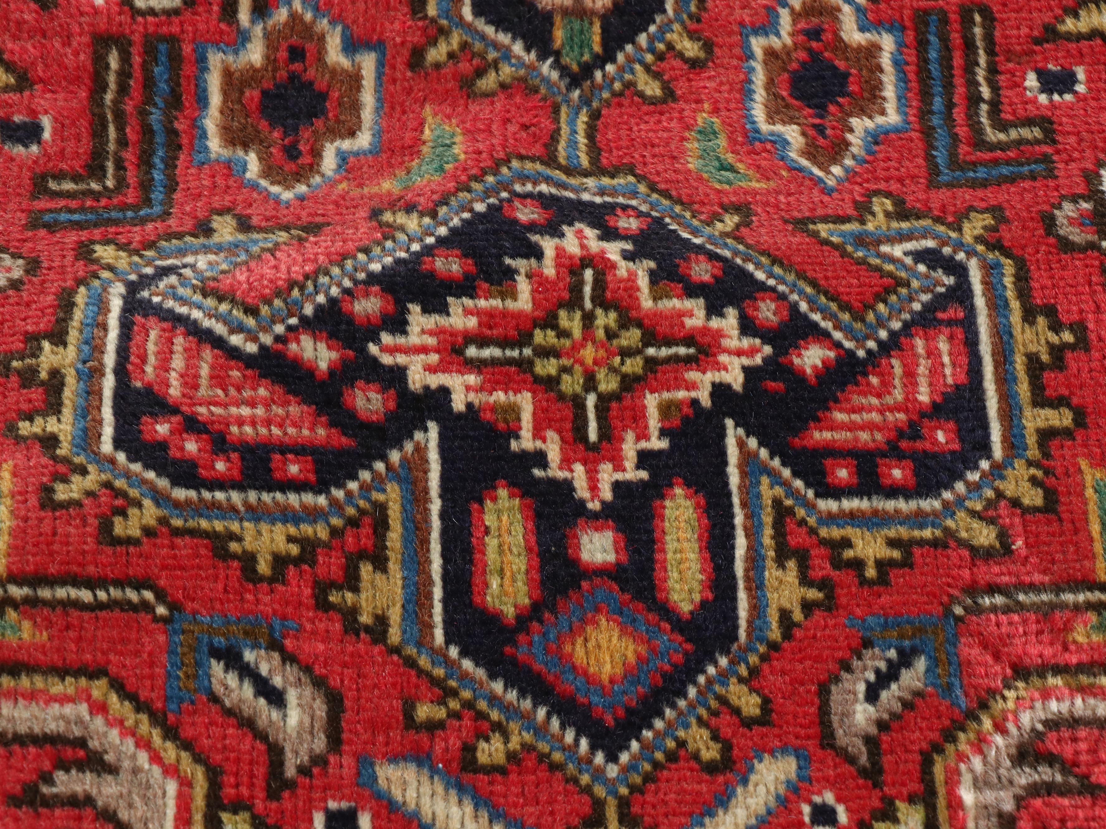 9'6 x 12'6 Hand-Knotted Persian Heriz Room-Sized Rug