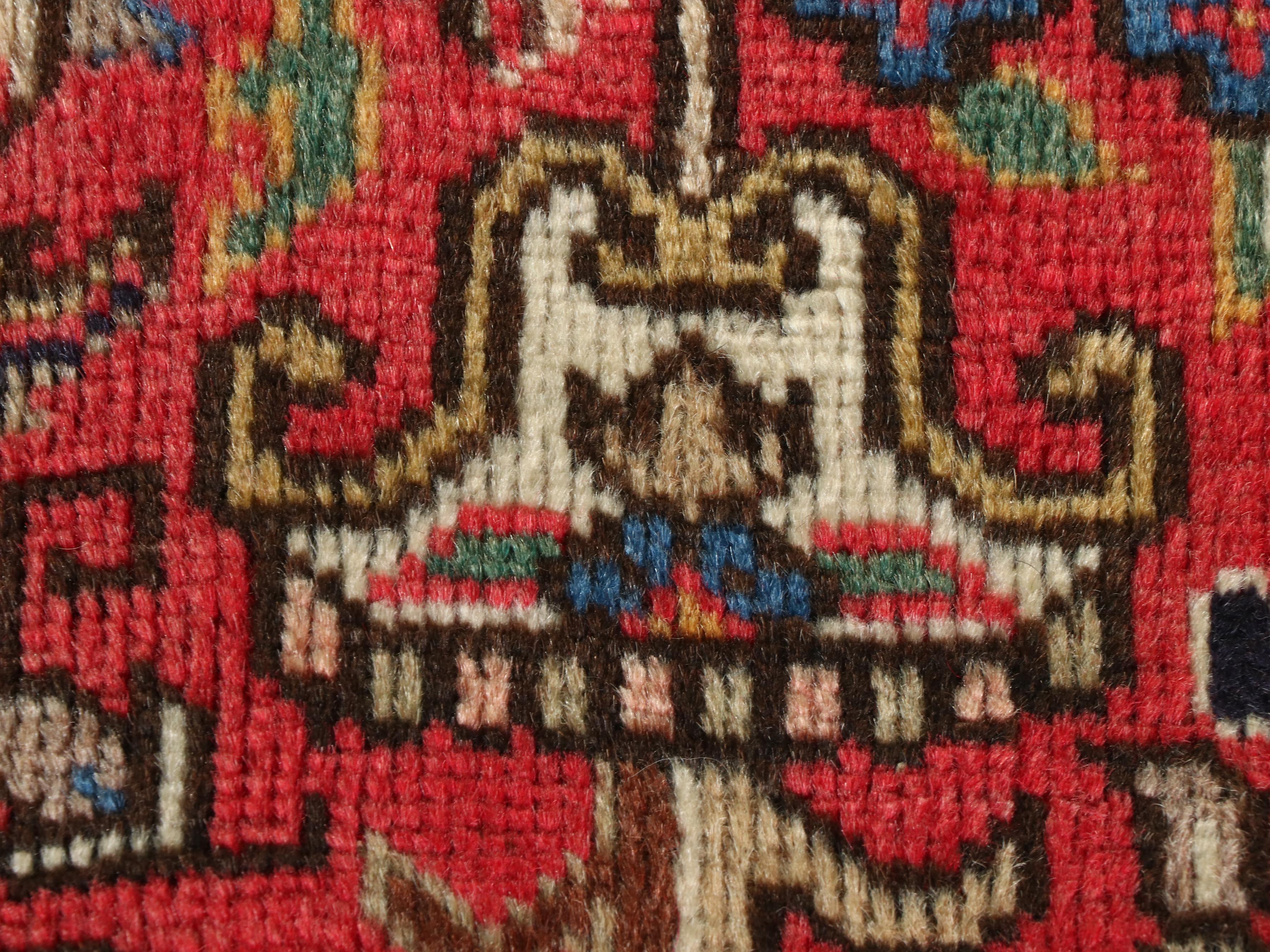 9'6 x 12'6 Hand-Knotted Persian Heriz Room-Sized Rug